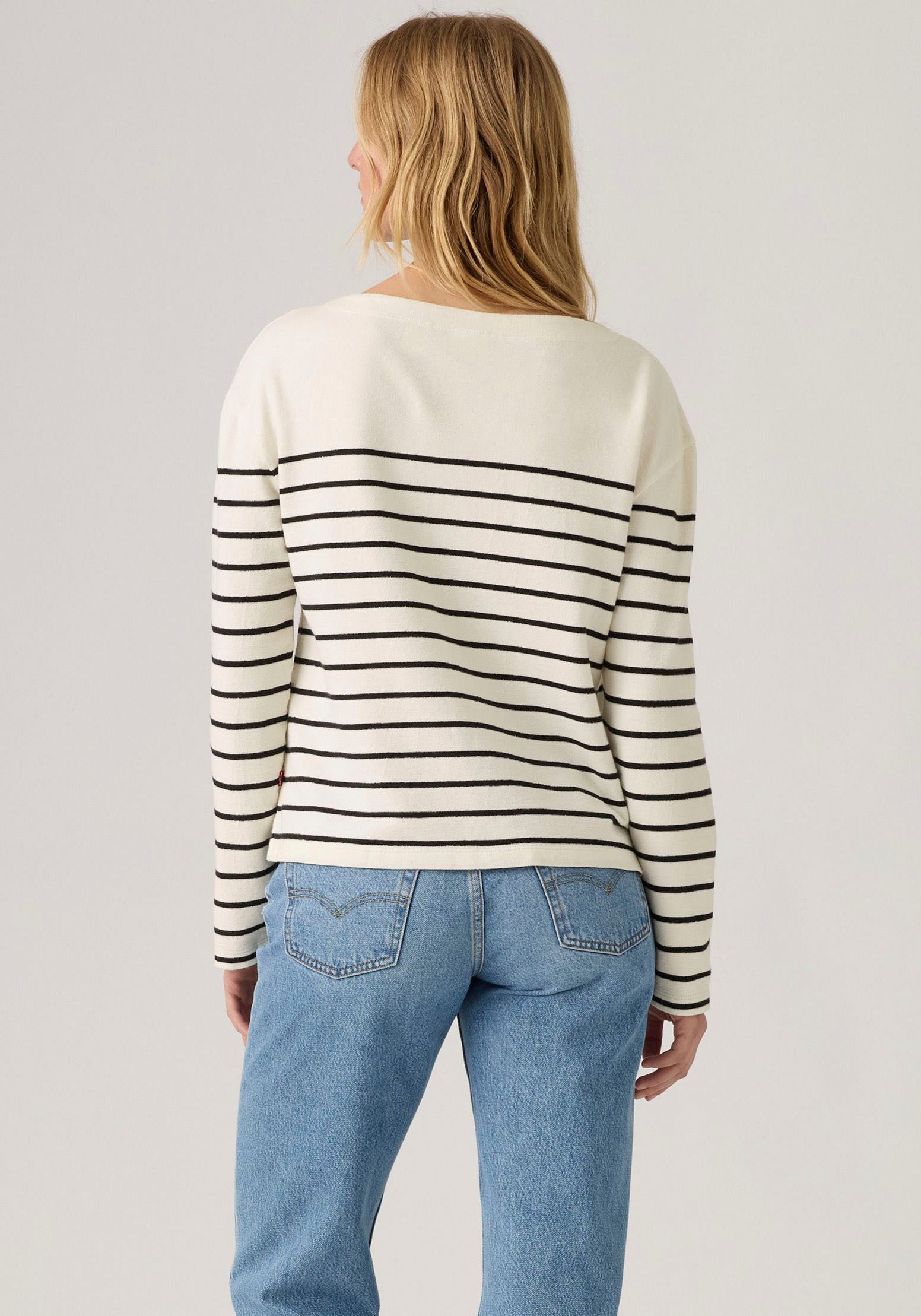 Levi's® Langarmshirt MARIN STRIPE TOP Saum mit kurzen Seitenschlitzen