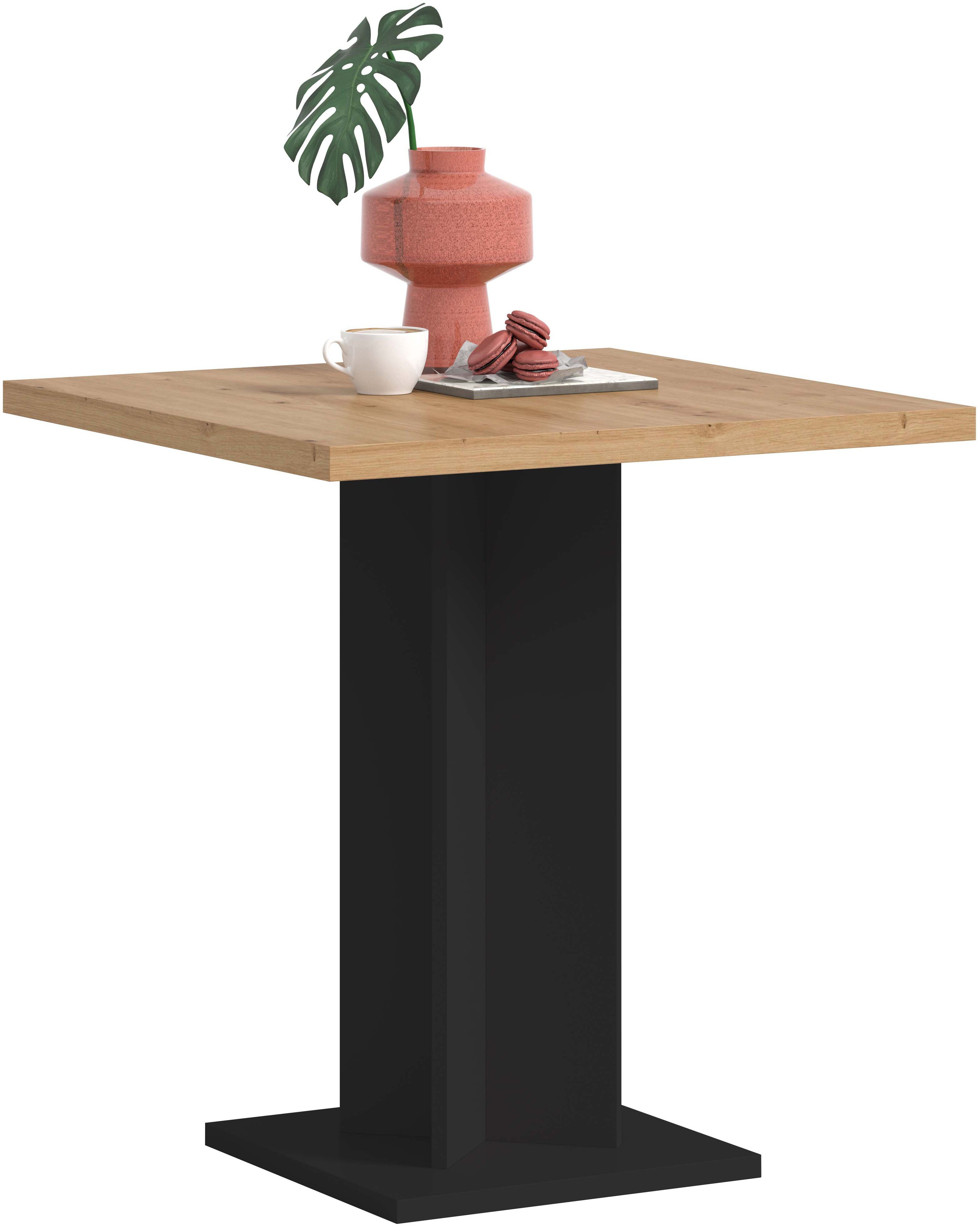 Home affaire Esstisch GERO, 70x76x70 cm, mit Säulengestell, quadartische Tischplatte (1-St., in verschiedenen Ausführungen erhältlich), Tisch, Esstisch, Esszimmer, Esszimmertisch, Küchetisch, Bartisch