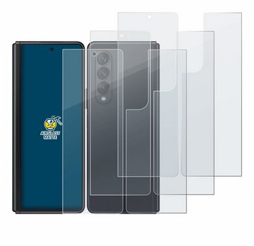BROTECT flexible Panzerglasfolie für Samsung Galaxy Z Fold 3 5G (Display+Rückseite), Displayschutzglas, 3 Stück, Schutzglas Glasfolie matt entspiegelt Anti-Reflex