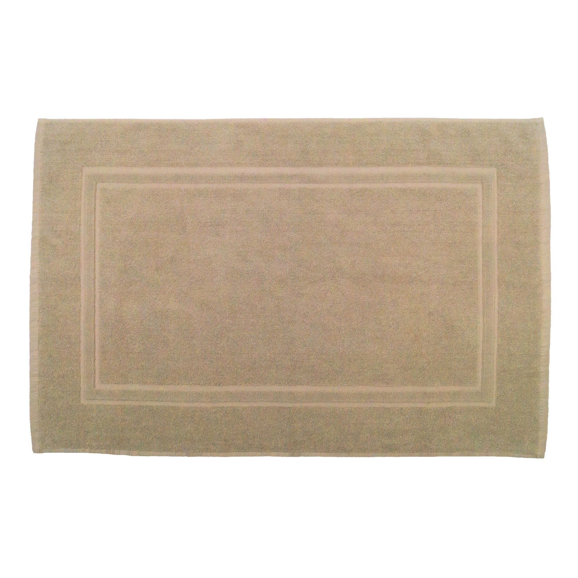 Julie Julsen Badematte 1-Badematte-Sand-50 x 40 cm, Baumwolle, Doppelrahmen