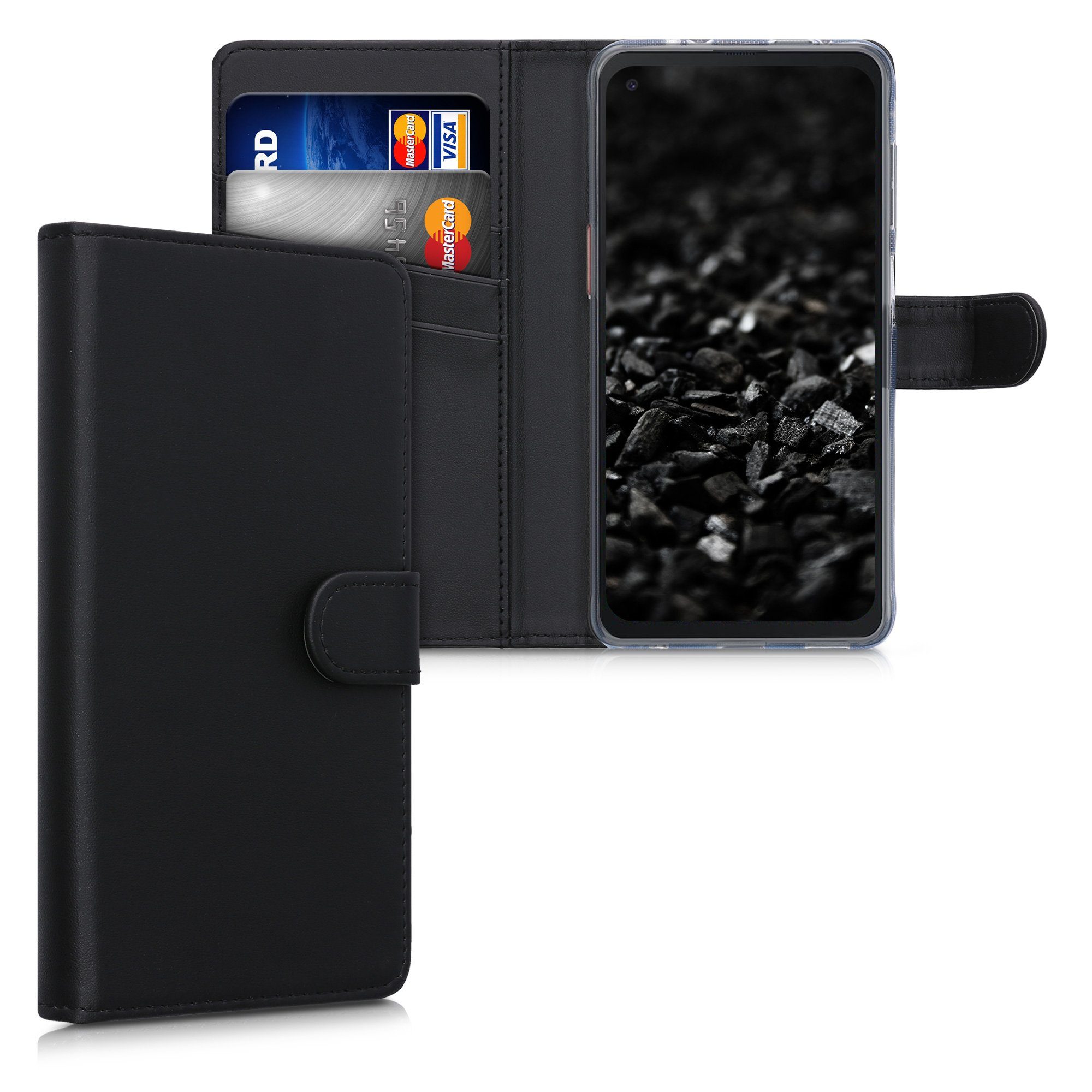 kwmobile Etui Hülle für Samsung Galaxy Xcover Pro, Kunstleder Handyhülle mit Kartenfächern und Standfunktion