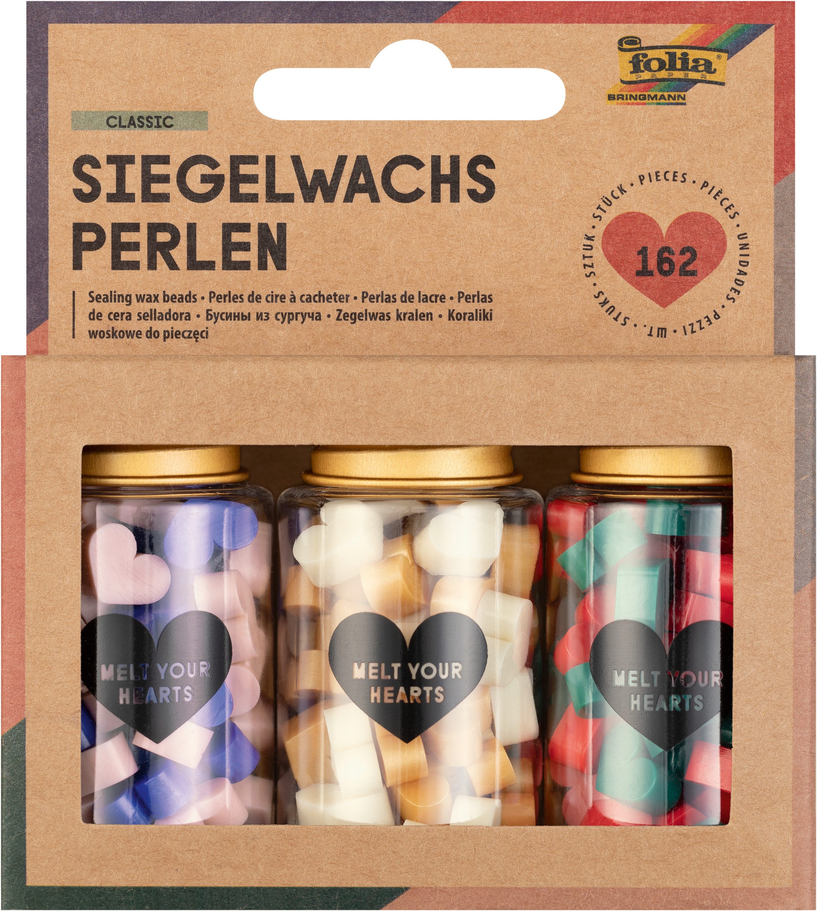 Folia Stempel Siegelwachs-Perlen 'Classic', 162 Stück