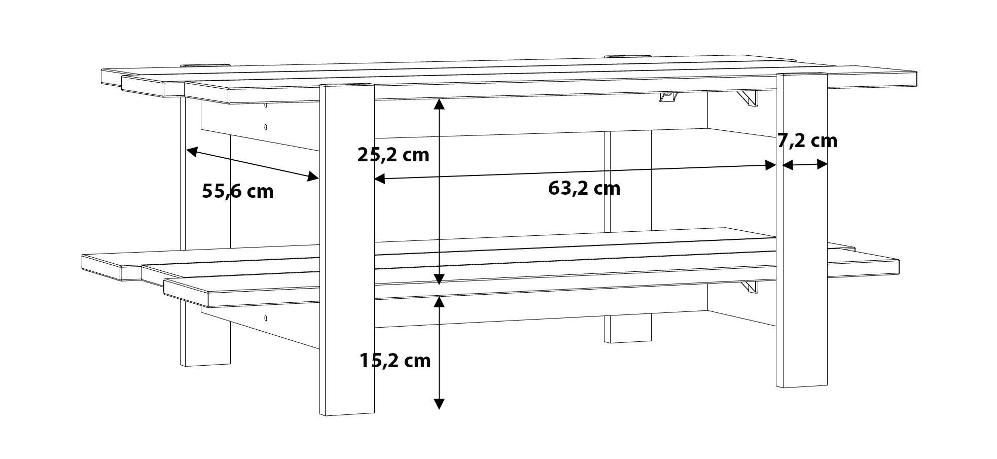 FORTE Couchtisch, Breite ca. 110 cm