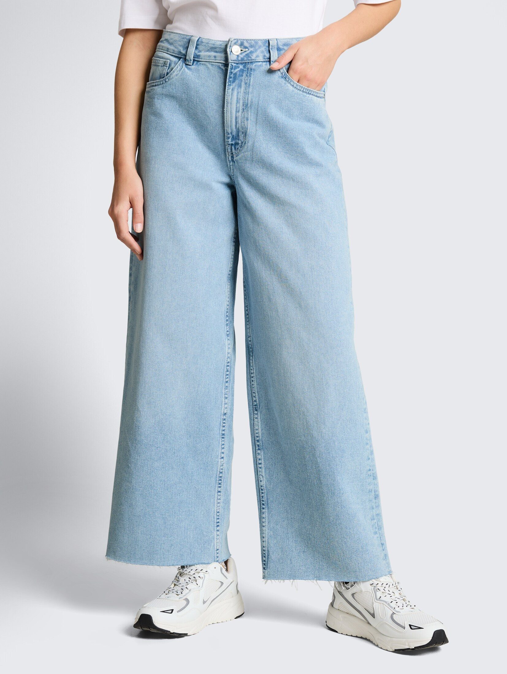 TOM TAILOR Denim Weite Jeans Jeanshosen TTMIJA CULOTTE Jeans