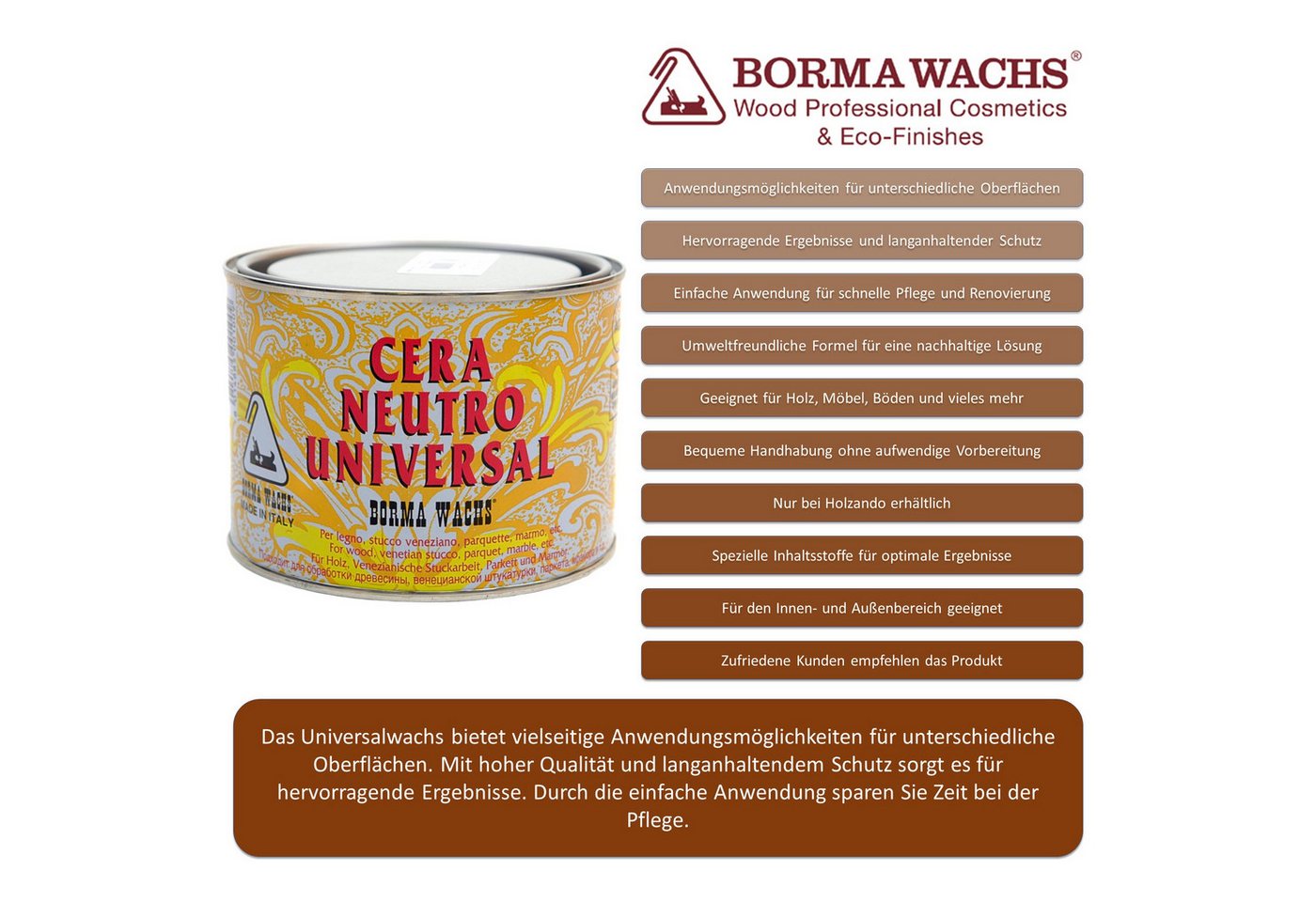 Thumbnail - BORMA Universalwachs 5 Liter Schutzwachs, Transparent