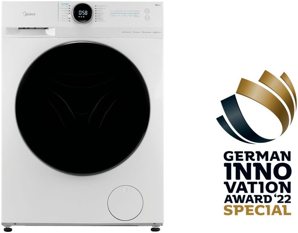 Midea Waschmaschine MF200W100WB-14A, 10 kg, 1400 U/min