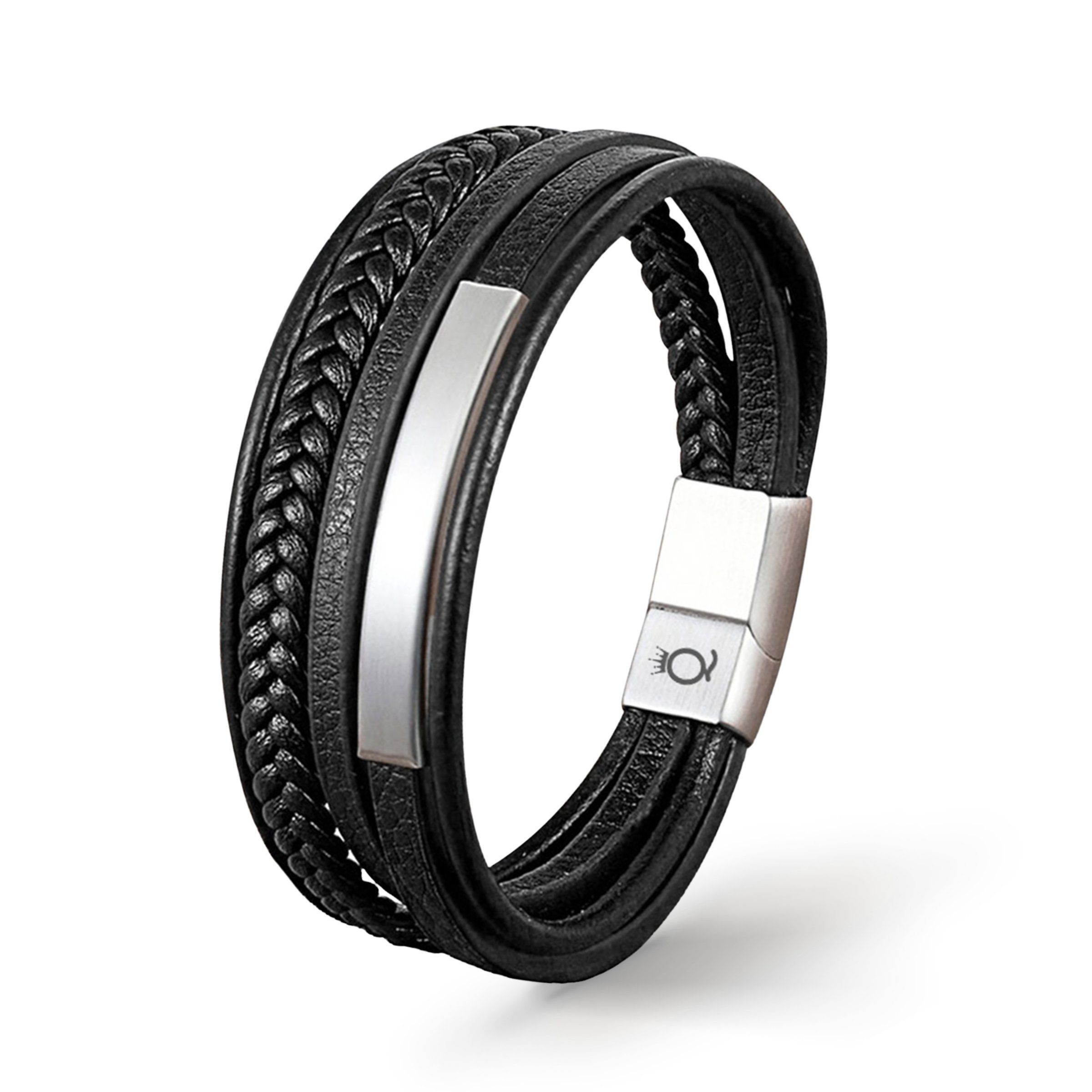 UNIQAL.de Lederarmband Lederarmband Herren "PLATE" geflochten, günstig online kaufen