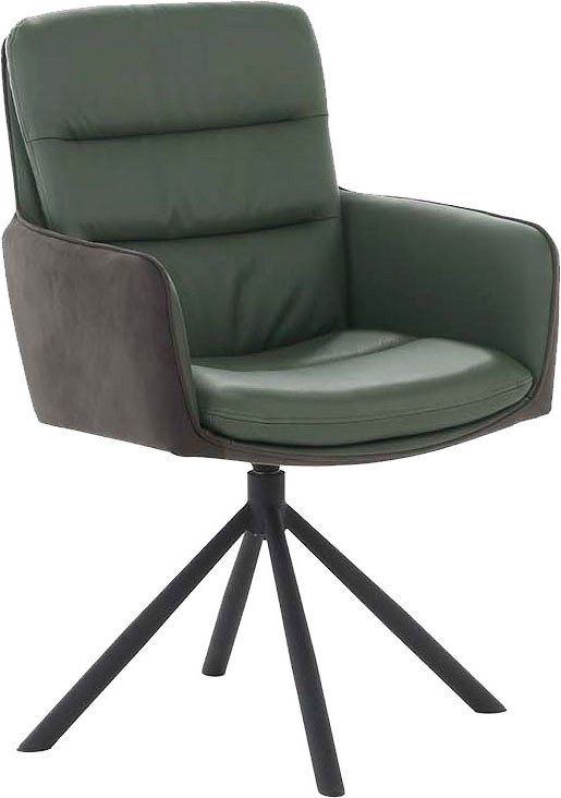 Jockenhöfer Gruppe Drehstuhl Audrey (Set, 2 St), Echtleder, inklusive Drehfunktion (360), Materialmix, 150kg belastbar