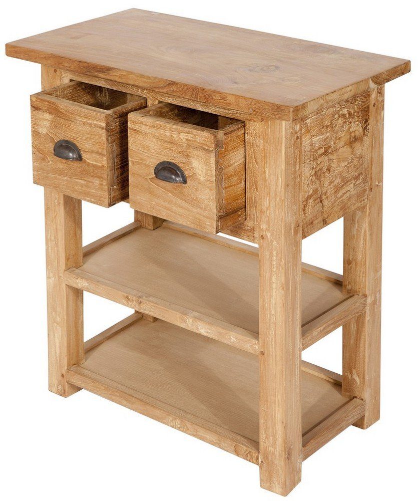 daslagerhaus living Kommode Kommode Loft Teakholz massiv 75 x 40 cm