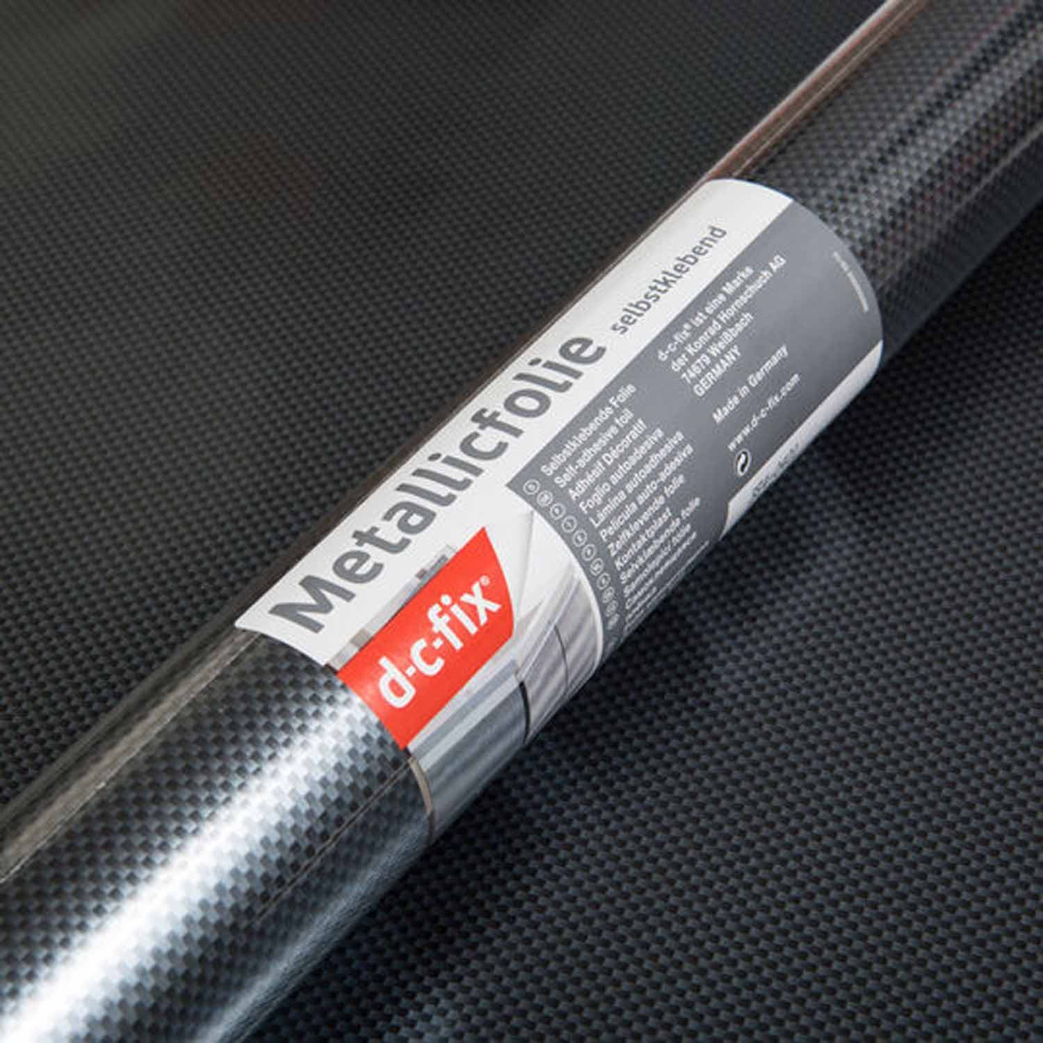 d-c-fix Möbelfolie Carbonoptik - selbstklebende Dekofolie Klebefolie Möbel Küche, Metallicfolie - zuschneidbar und rückstandslos entfernbar