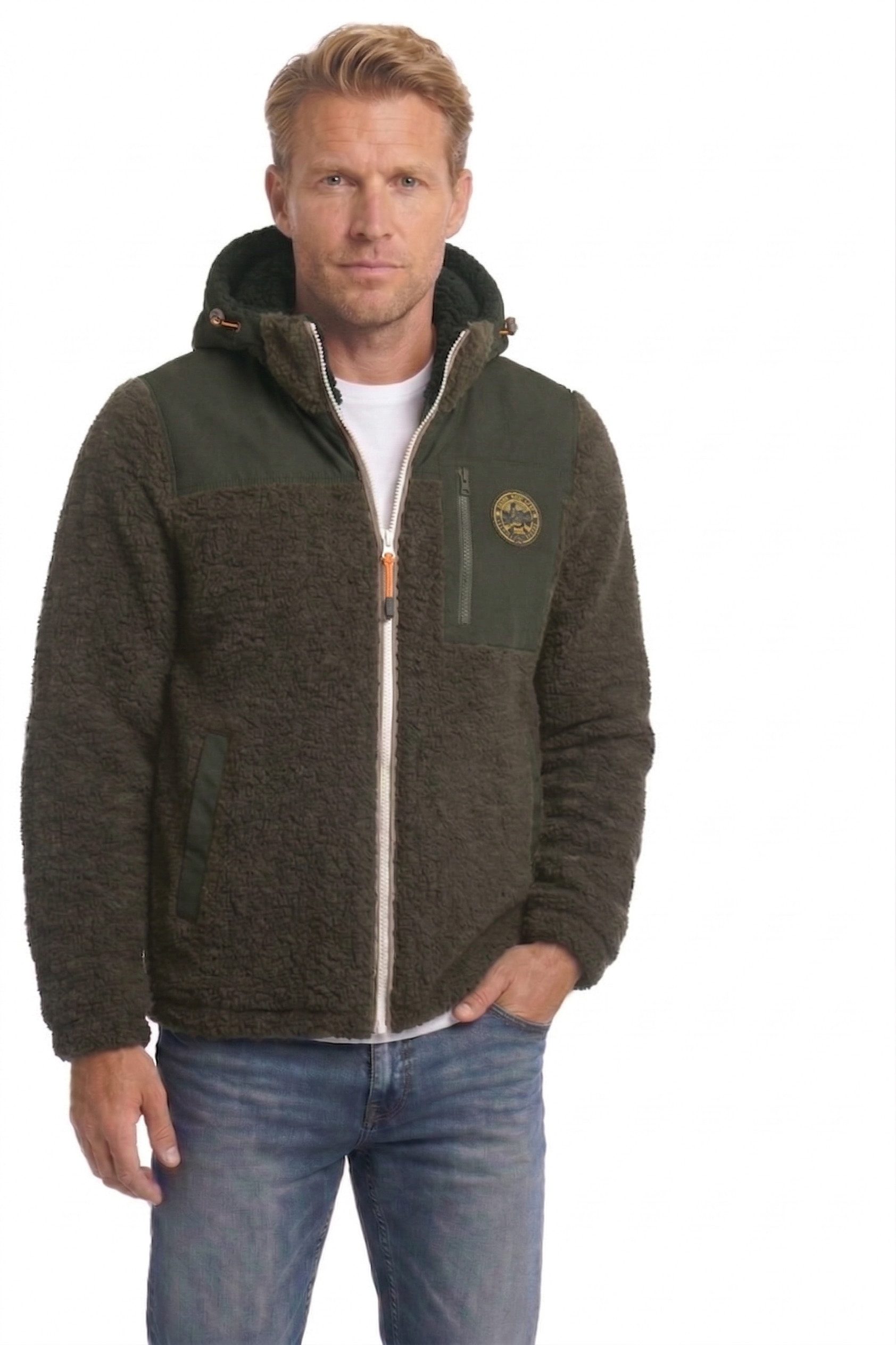 Geographical Norway Fleecejacke Herren Fleecejacke – Weiche Teddyfleece (1-St) Übergangsjacke für Outdoor, Freizeit & Alltag