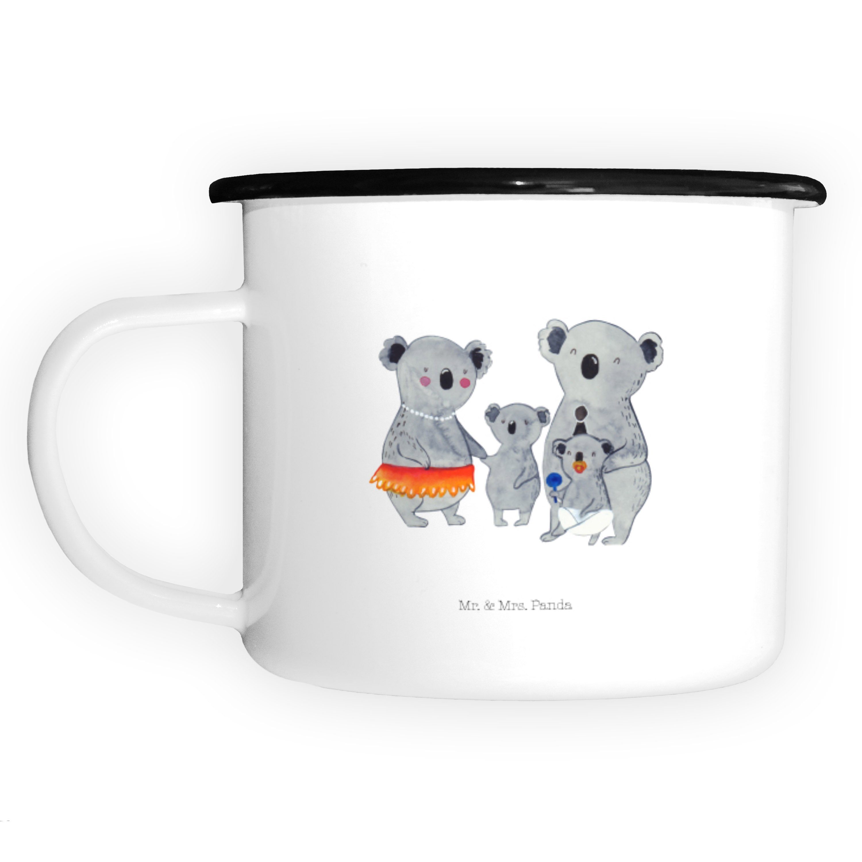 Bech & - Mrs. Papa, Weiß - Geschenk, Mr. Koala St) Panda Metalltasse, Dekobecher Familie (1 Kaffeetasse,