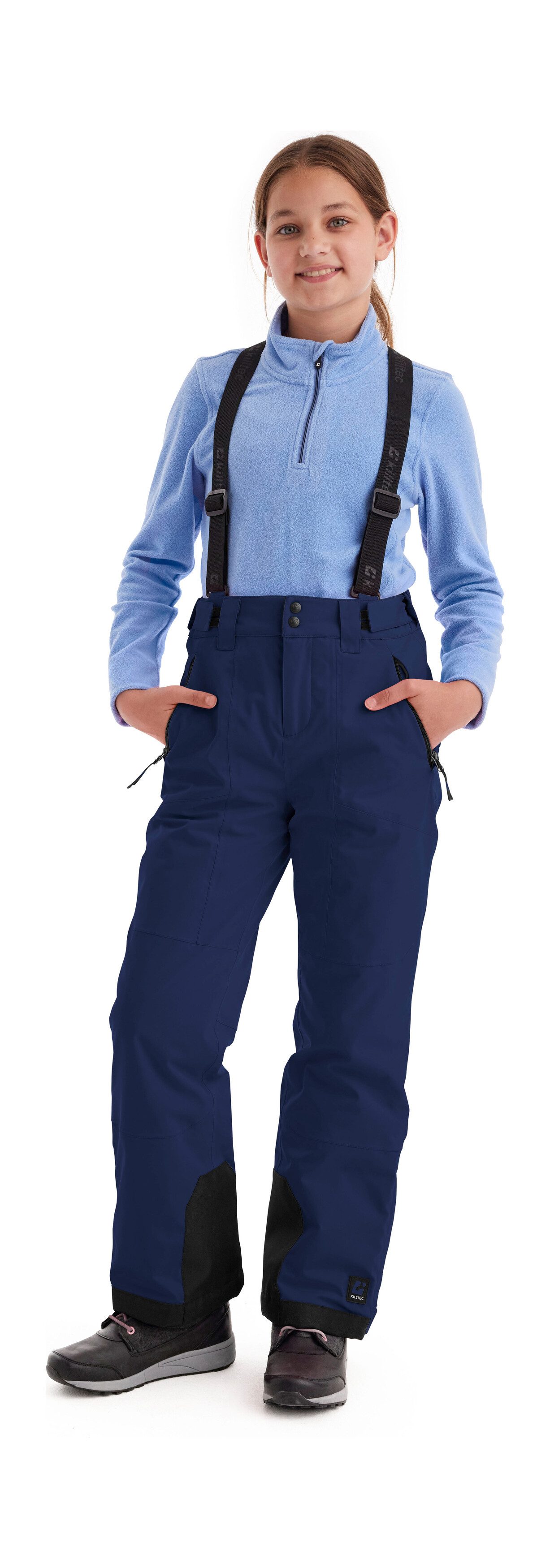 Killtec Skihose Girls Skihose 242 Wasserdicht, atmungsaktiv, abnehmbare Träger, rutschfester Schneefang