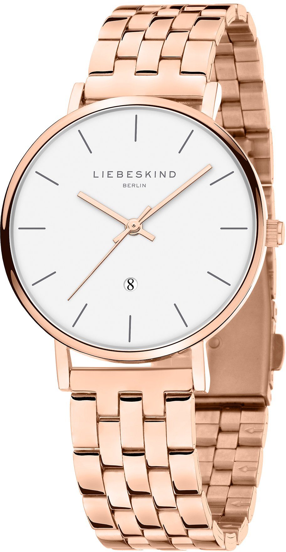 Liebeskind Berlin Quarzuhr LT-0213-MQ, Armbanduhr, Damenuhr, analog, Edelstahlband, Datum