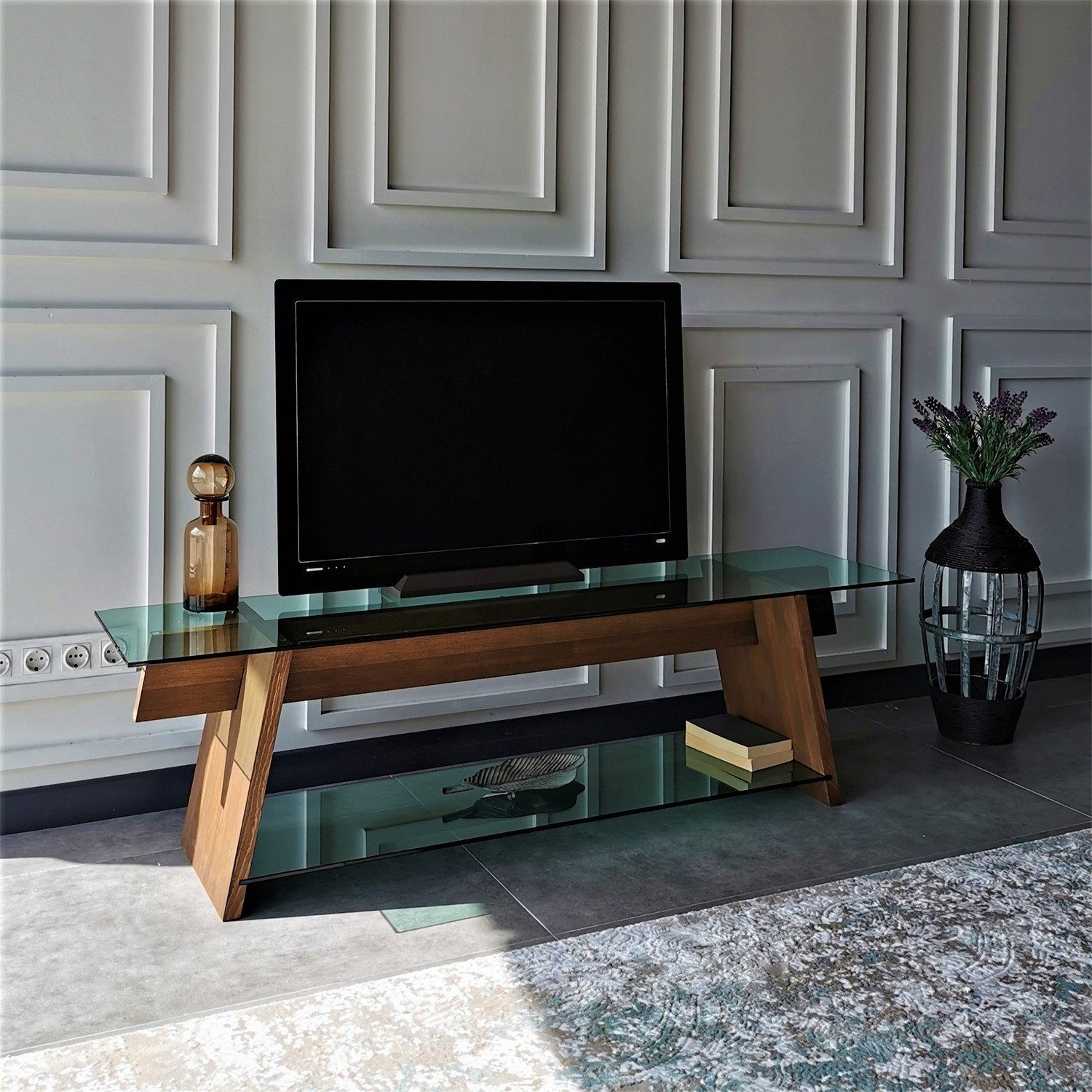 Skye Decor TV-Schrank Schränke, 45x158x40 cm, 100% getempertes Glas