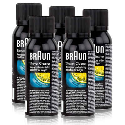 Braun 5x Braun Shaver Cleaner - Reinigungsspray fürRasierapparat Elektrorasierer Reinigungslösung
