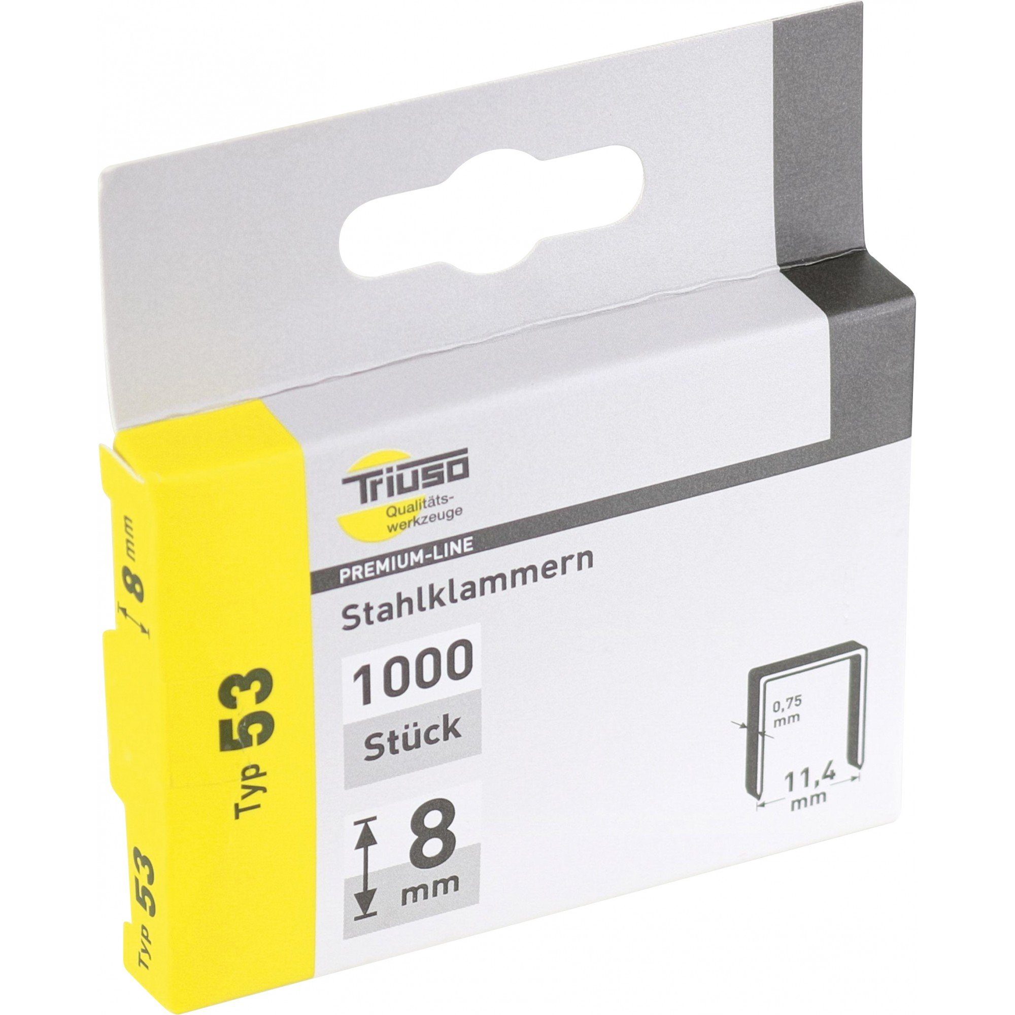 Triuso Tackerklammer Tackerklammern Typ 53 / 6mm 1000 Stück, 6 mm