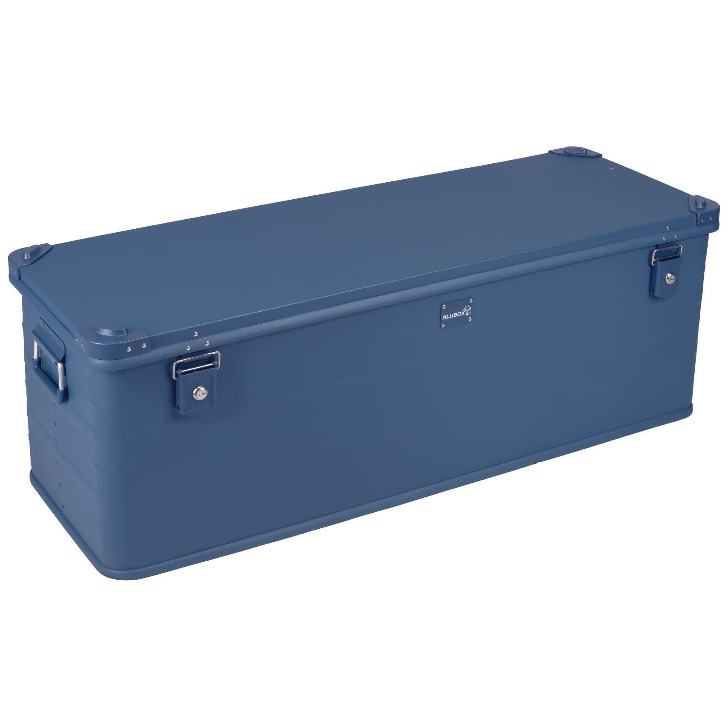 ALUBOX Kiste pulverbeschichtete Transportkiste 159 Liter (117 x 43 x 40 cm), leicht und formbeständig - umlaufende Gummidichtung