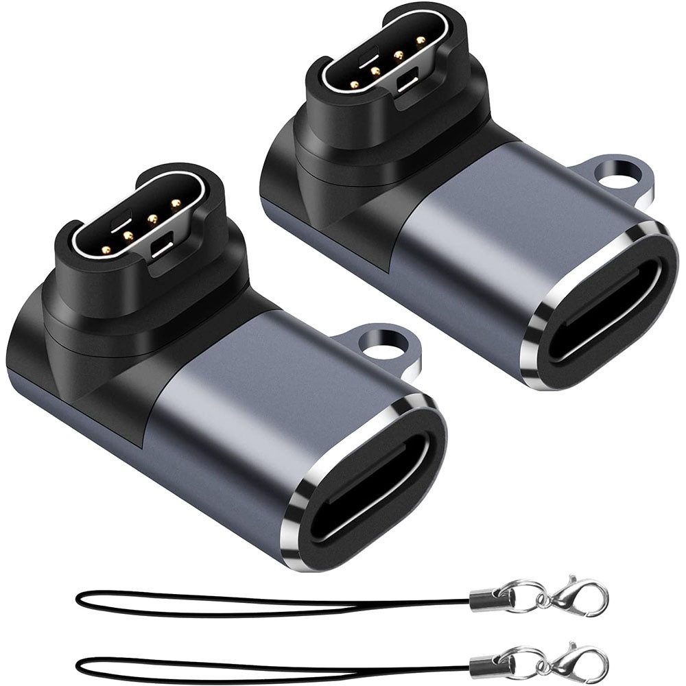 TUWENA Ladeanschluss mit Staub Stecker Kompatibel mit Garmin USB-Ladegerät (2-tlg)