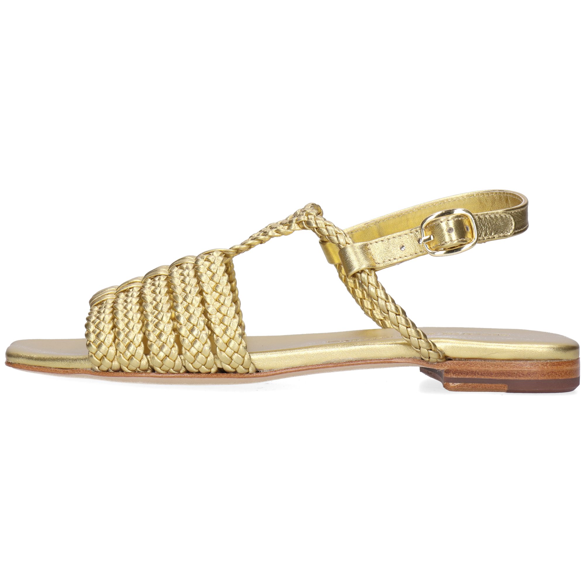 Melvin & Hamilton Sandrine 10 Leder-Sandalen für Damen Sandale Flache Absätze, Echtes Leder, Von Hand geflochten