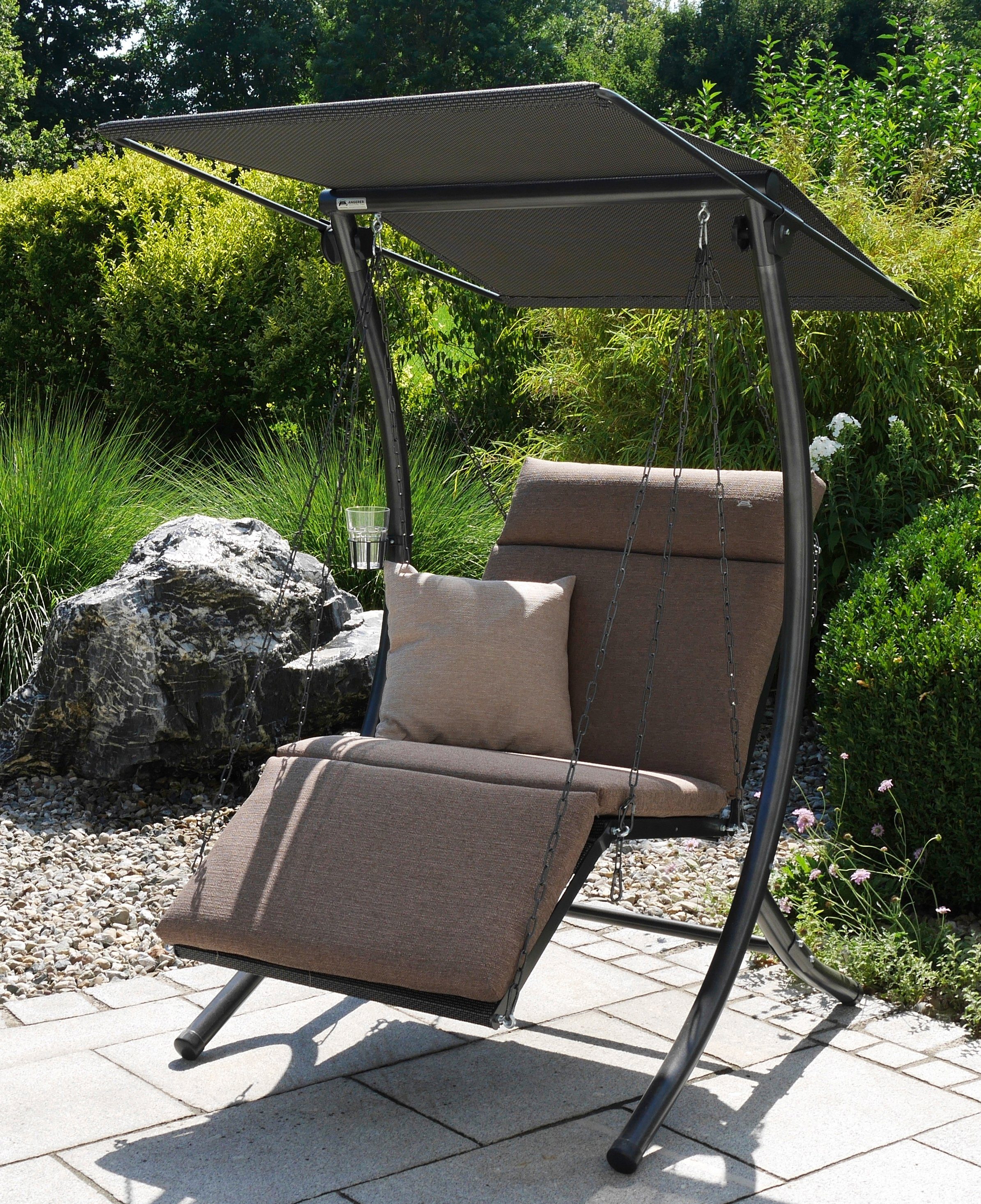 ANGERER FREIZEITMÖBEL Hollywoodschaukel »Swing Smart«, 1Sitzer, olive