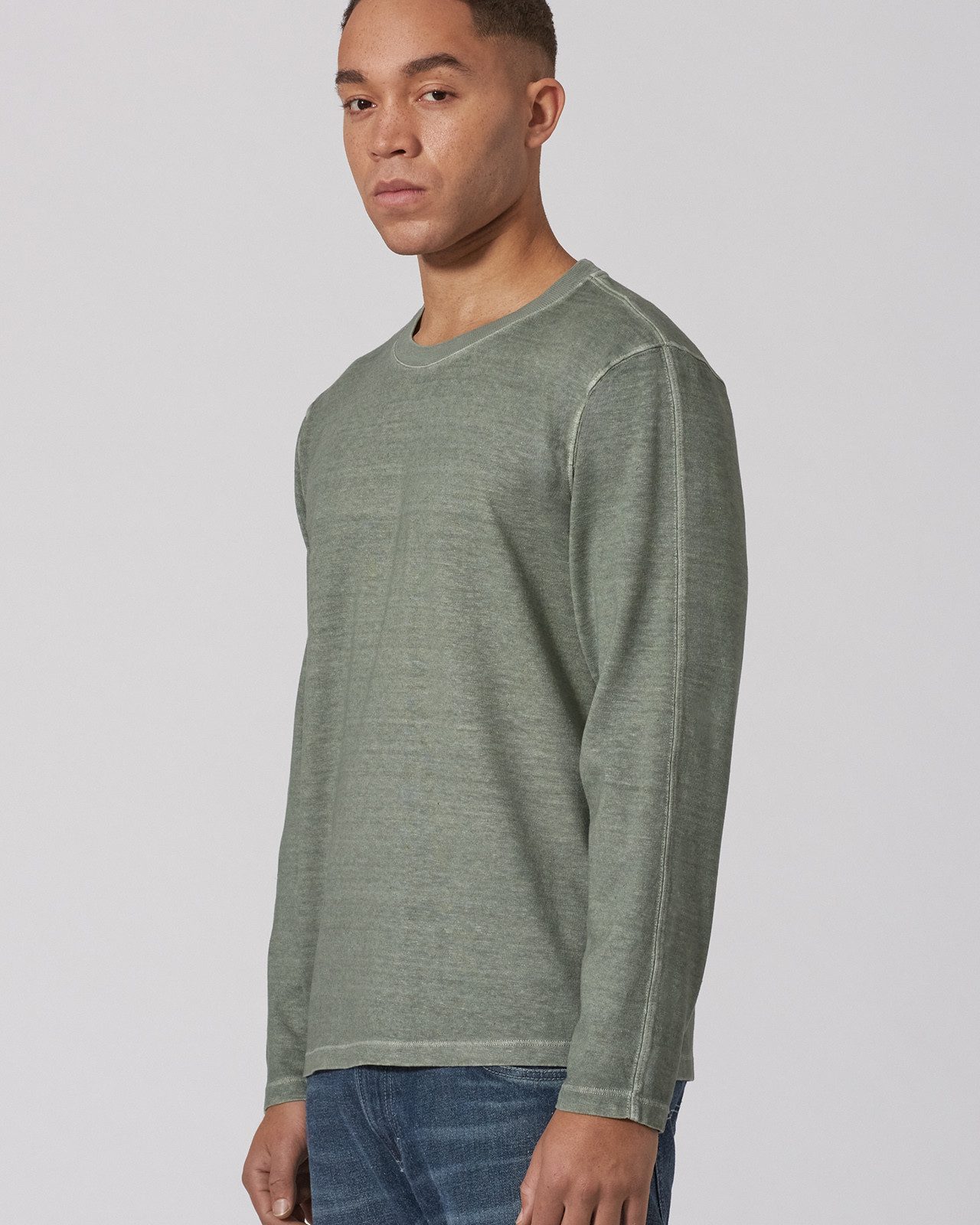 HempAge Langarmshirt Bequemes Langarmshirt Hanf/Biobaumwolle - Casual Fit