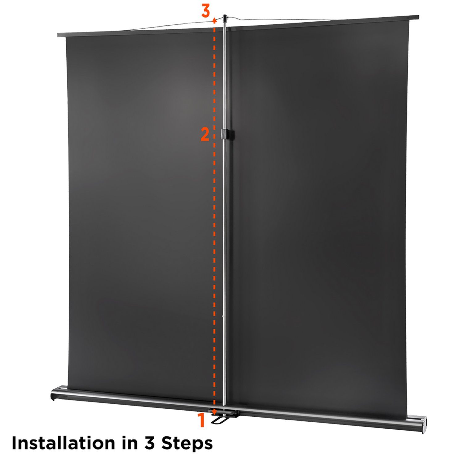 Celexon Professional Pull-Up-Leinwand (schwarze Rückseite)