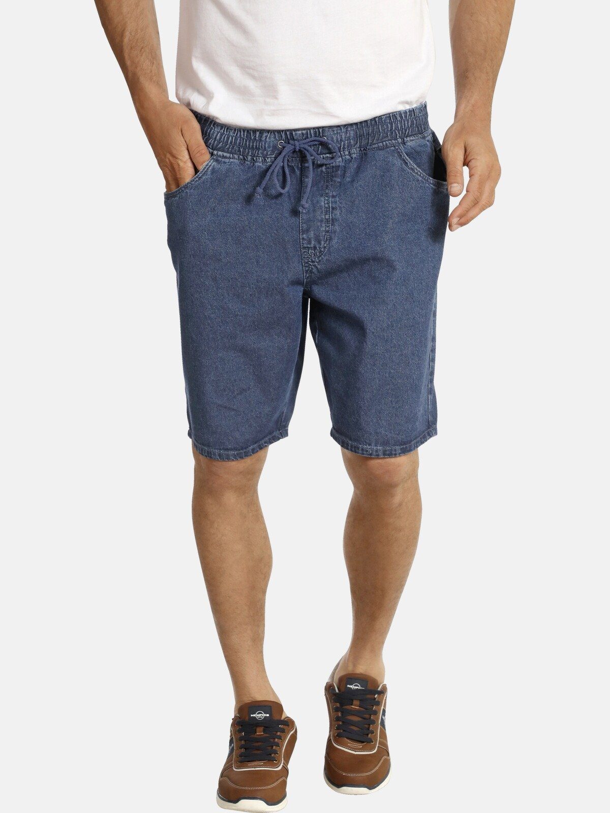 Jan Vanderstorm Bermudas FILEMON sommerliche Denim-Qualität blau