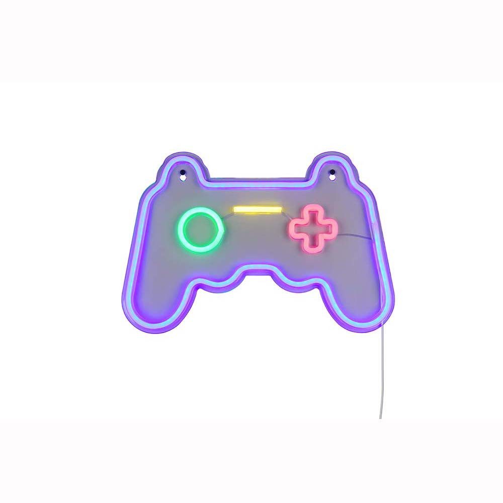 Reality Leuchten LED Wandleuchte, LED-Leuchtmittel fest verbaut, Wandleuchte Wandlampe LED Gamepad Design transparent USB C