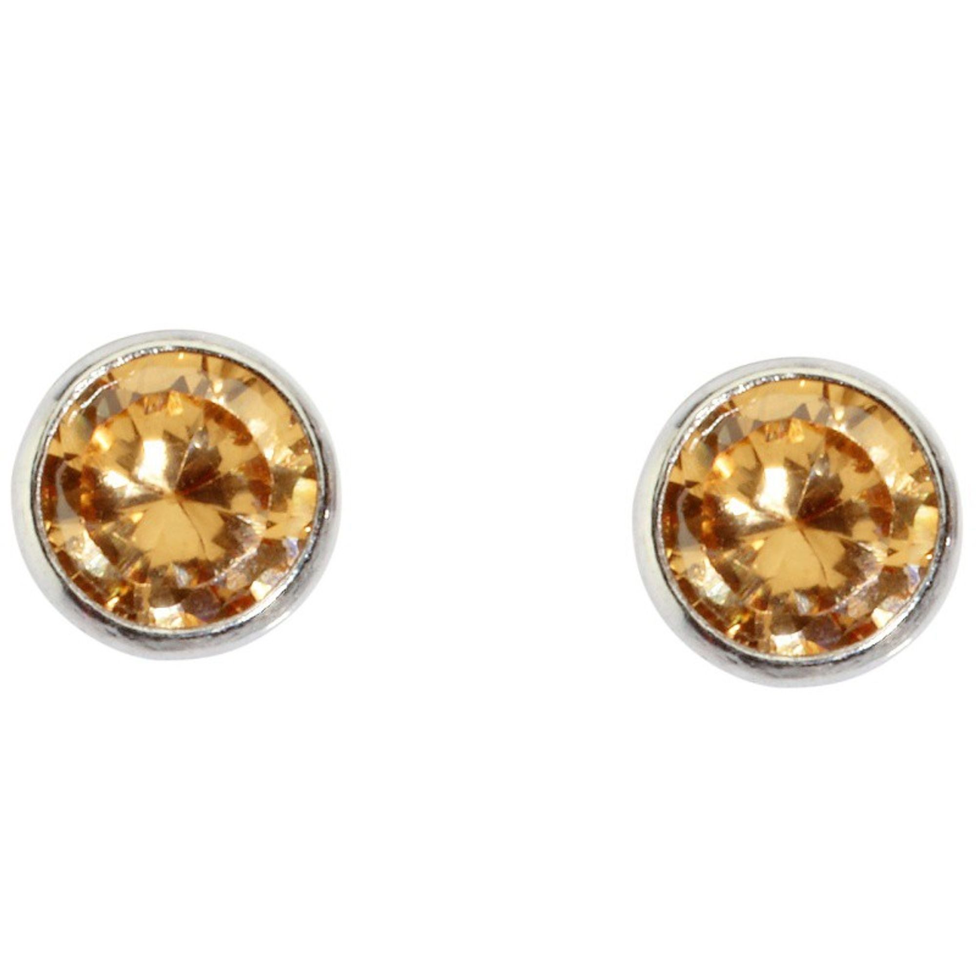 Miamar Paar Ohrstecker SMO31, Miamar SMO31 Damen Silber Ohrstecker Champagner