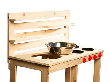 Coemo Outdoor-Spielküche Holz, Outdoor-Spielküche Matschküche offene Bauweise