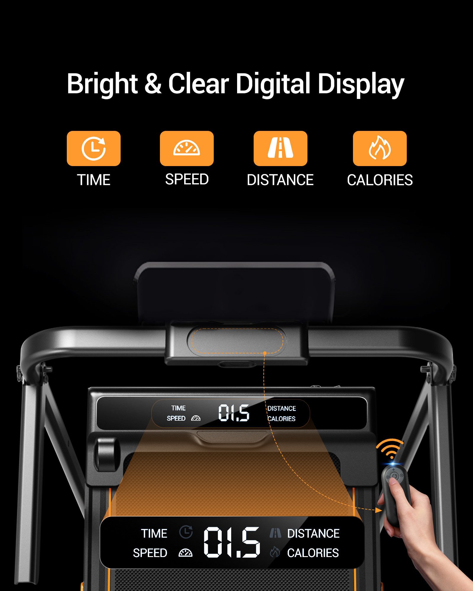 UMAY Laufband für Zuhause (12 voreingestellte Programme Für Zuhause, 150 kg Belastbarkeit), mit 16 % Steigung, 2,5-PS-Motor bis zu 10 km/h