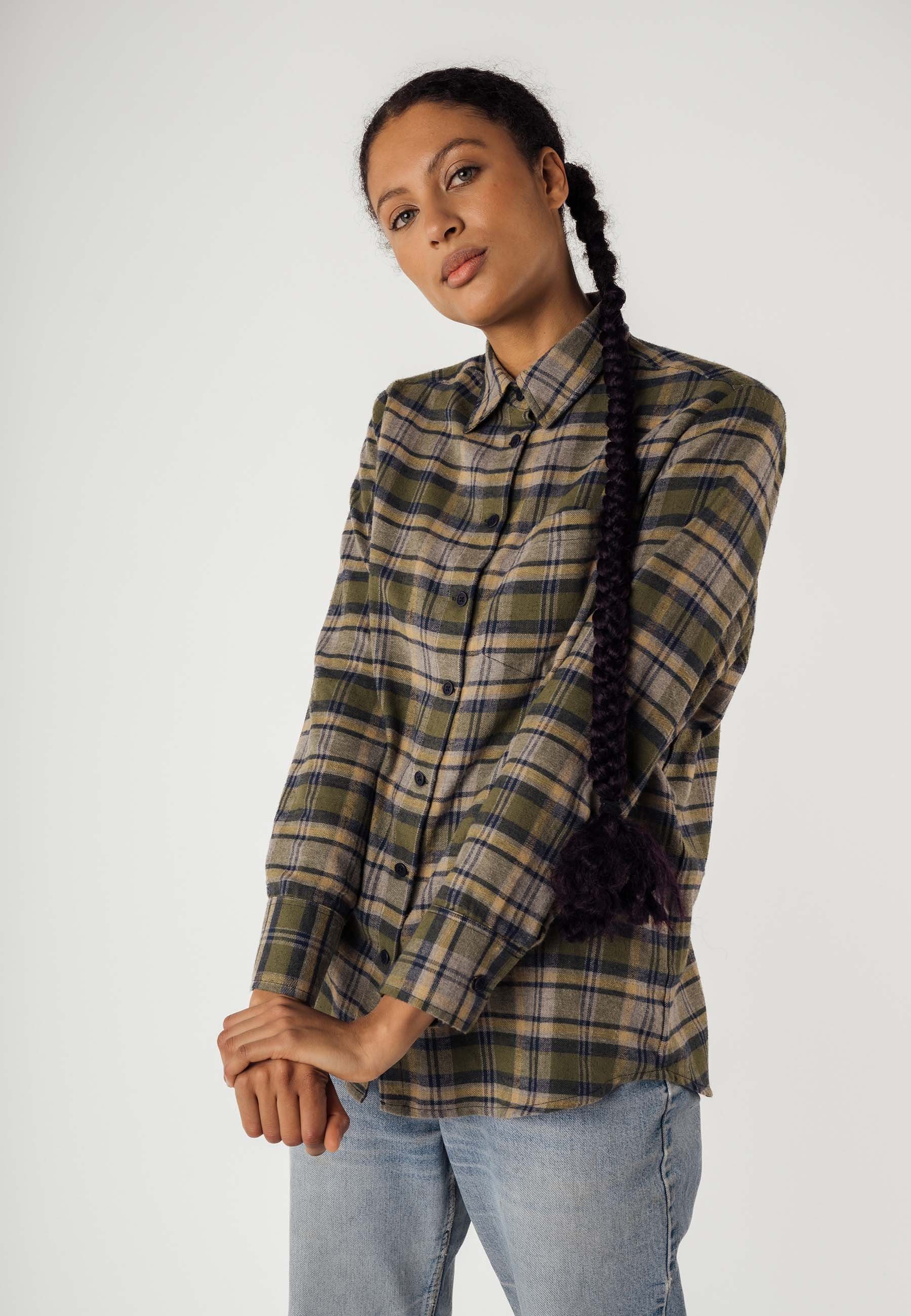 MELA Flanellhemd Flanell Shirt AKHELA günstig online kaufen