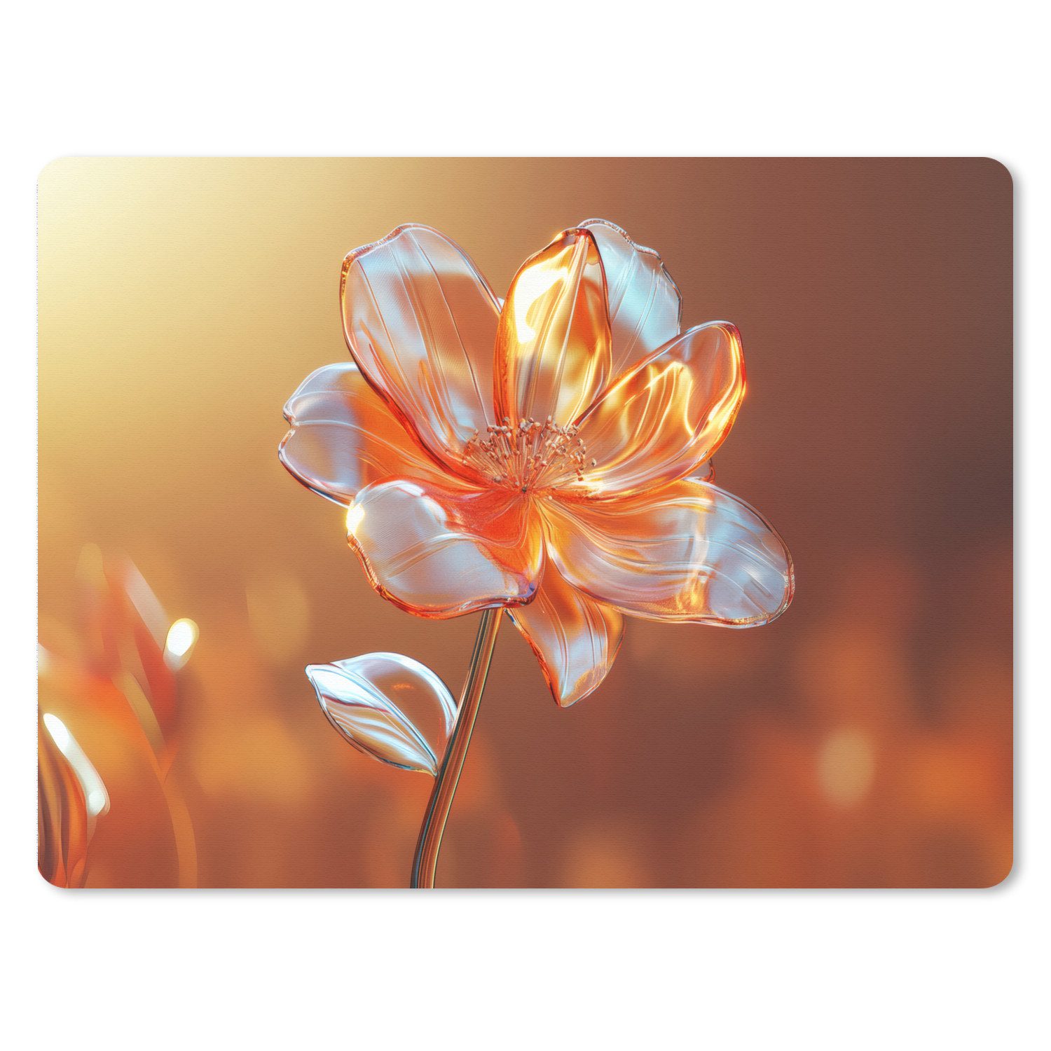 MuchoWow Mauspad Gläser - Blume - Sonnenlicht (1-St), Gaming, Büro, Mousepad XXL, Großes, Mausunterlage, 80x60 cm