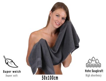 Betz Handtuch Set 10-TLG. Handtuch-Set Palermo Farbe anthrazit, 100% Baumwolle (Set, 10-St)