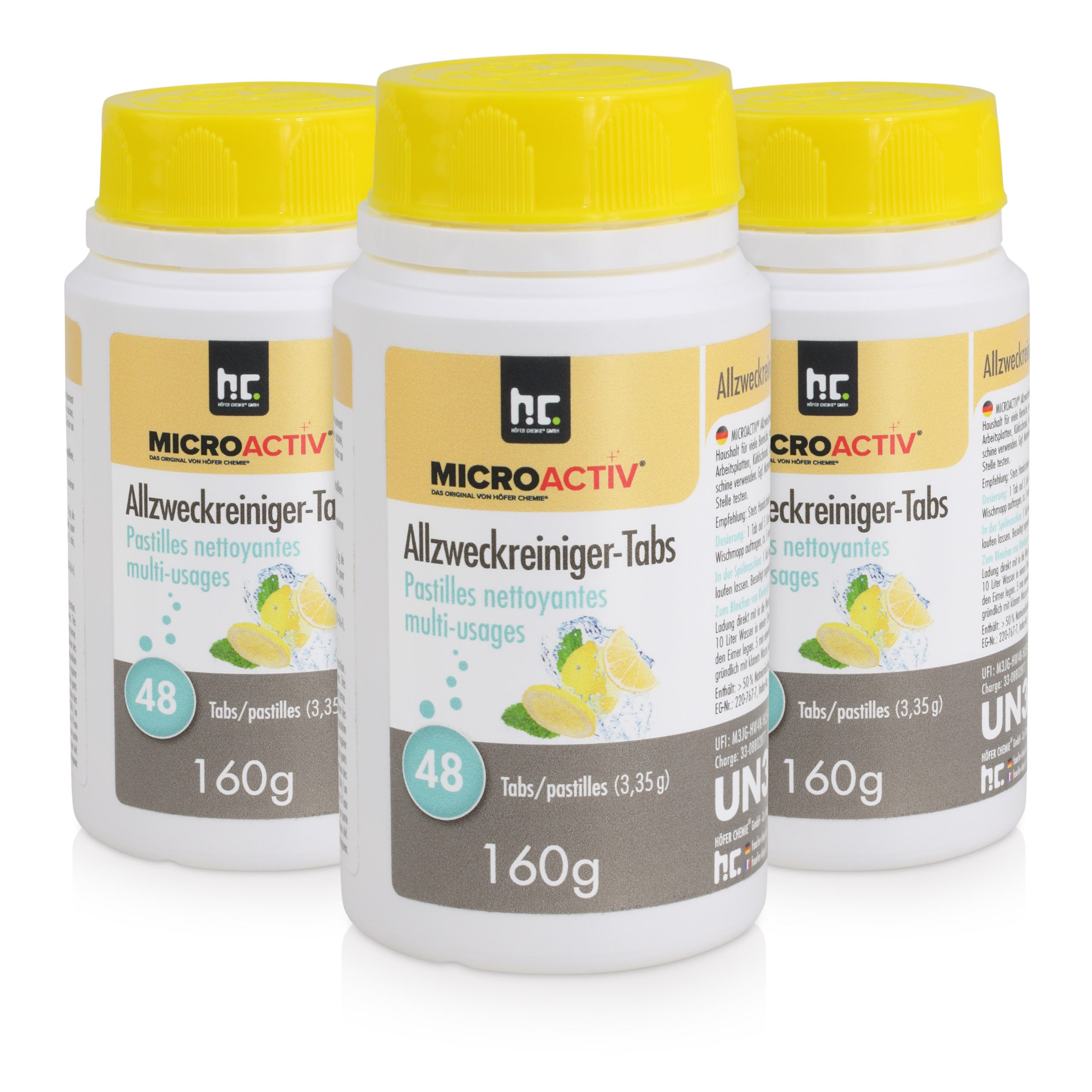 3x 160 g Microactiv® Allzweckreiniger Tabs Grundreiniger