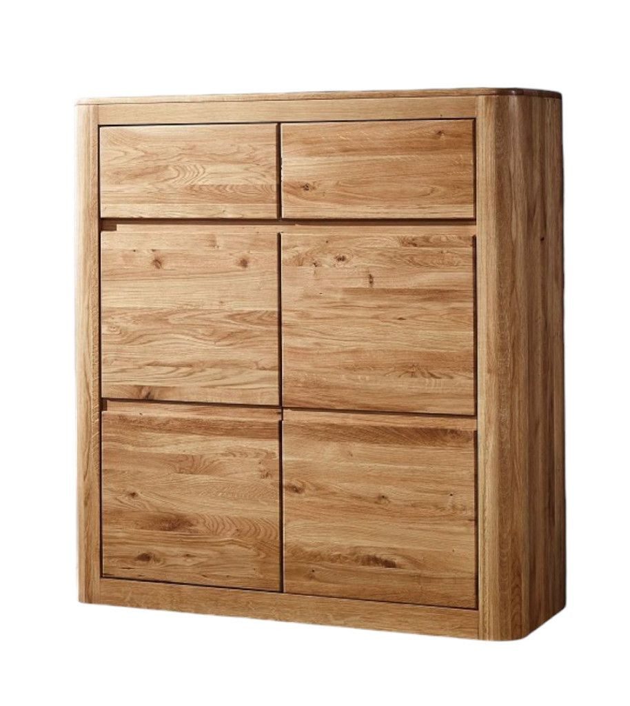 Main Möbel Schuhschrank 100x111cm 'Bayreuth' Wildeiche massiv