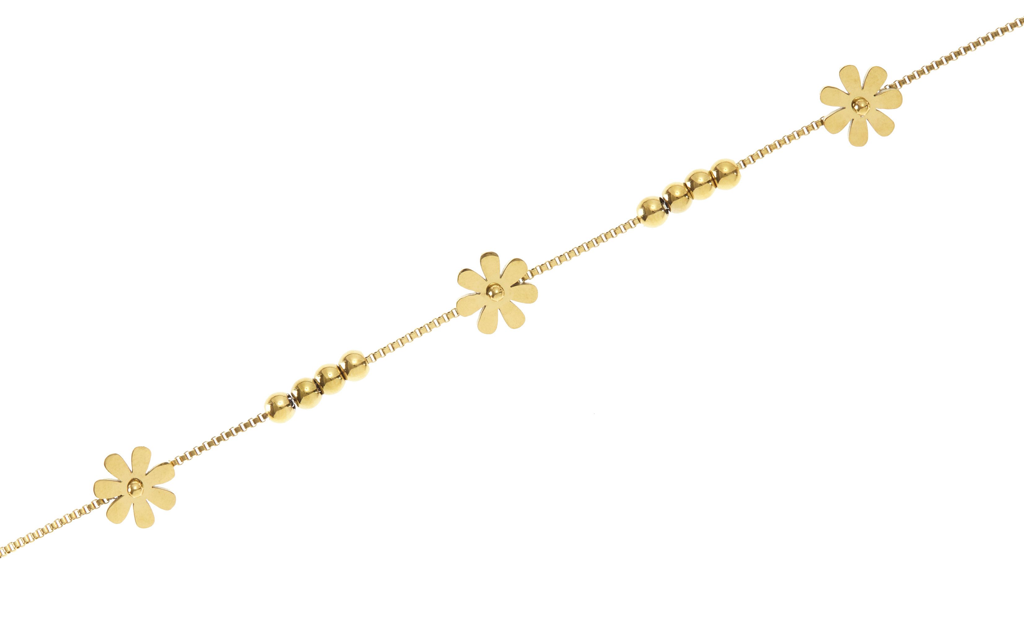 LASCANA Fußkette Edelstahlschmuck, Hochwertiger, vergoldeter Fußschmuck