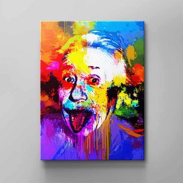 DOTCOMCANVAS® Leinwandbild, Abstraktes Einstein Wandbild von