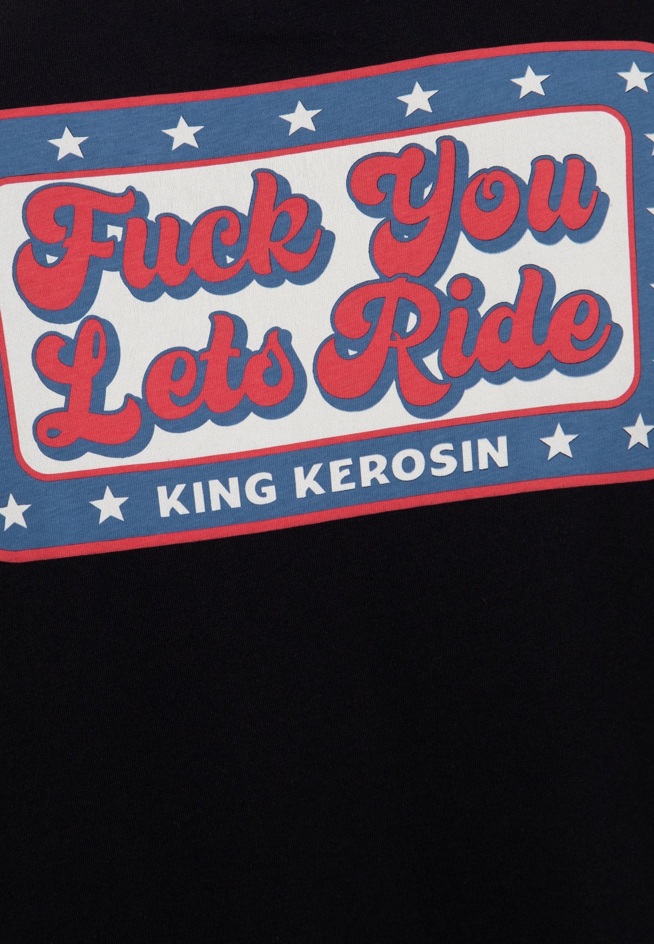 Die Retro mit Style Ride or Print-Shirt KingKerosin Design (1-tlg)