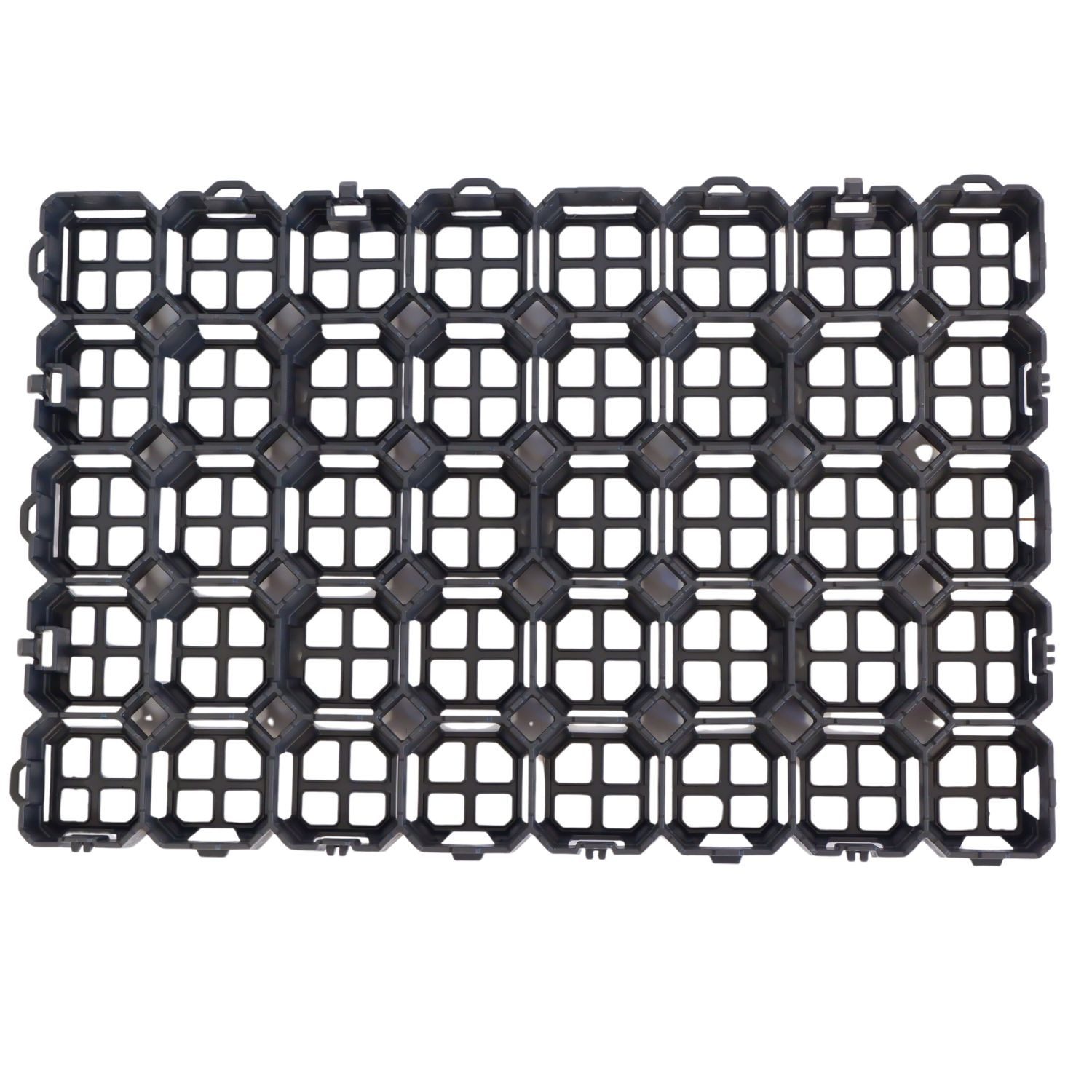 ViD Rasengitter 10 Stück Rasenwaben 60x40x4 cm Schwarz