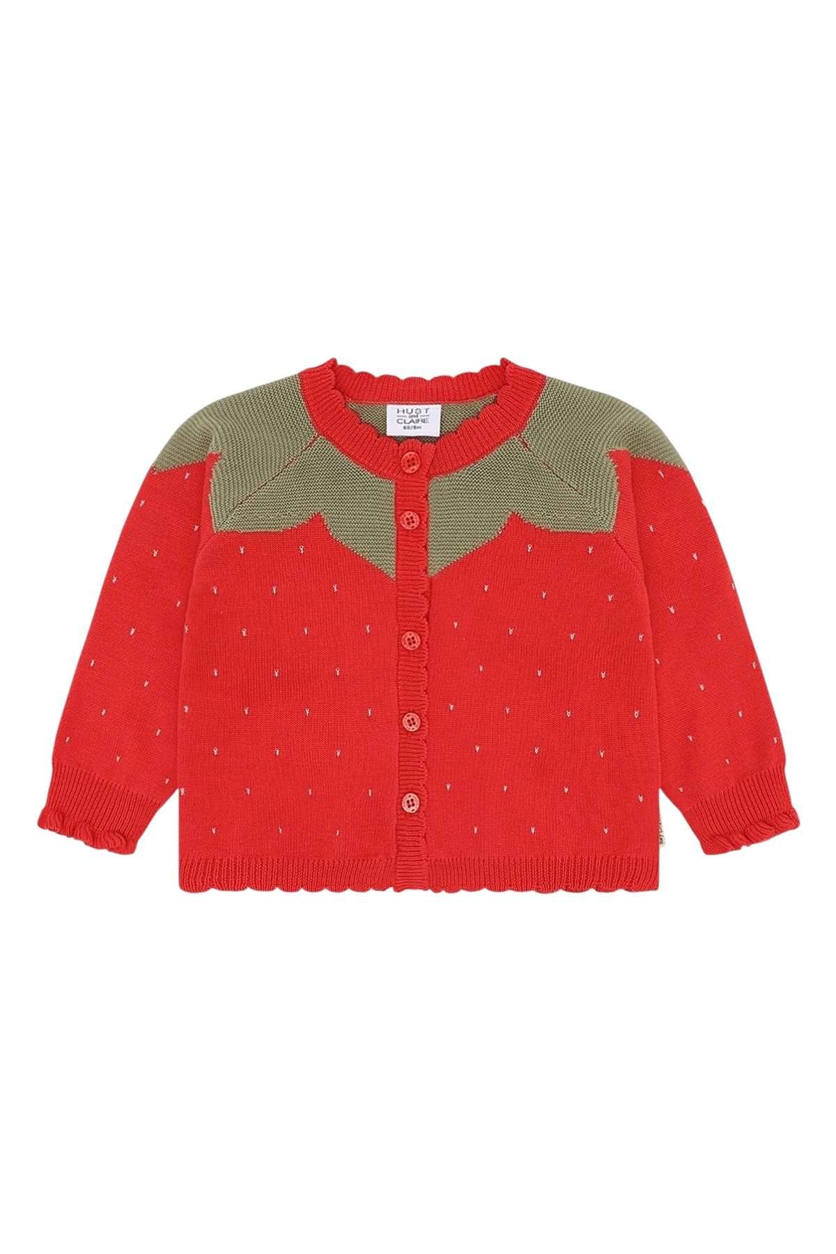 Jacquardstrickjacke Cilja Strawberry