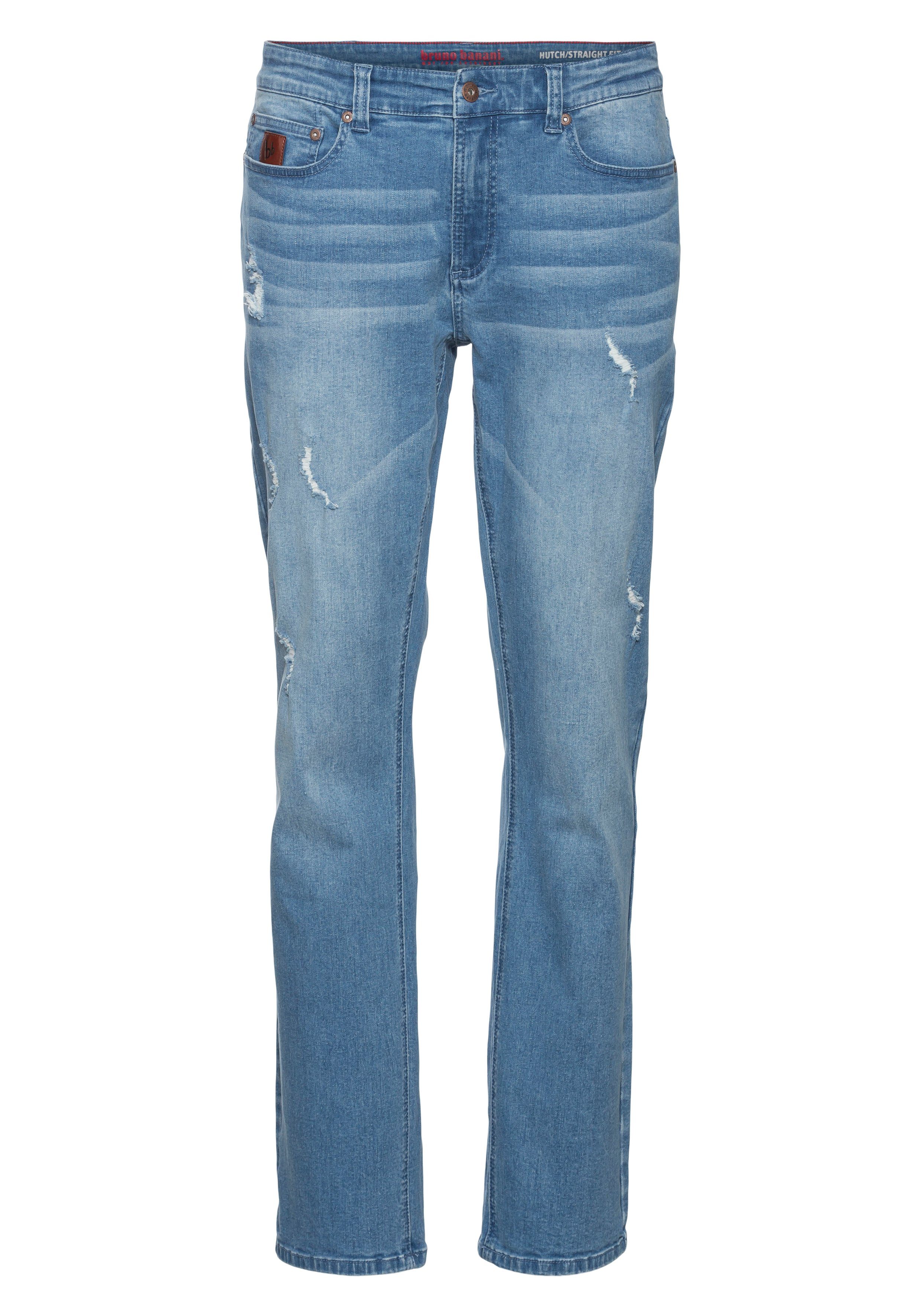 Bruno Banani Straight-Jeans Hutch gerade geschnittenes Bein, niedrige Leibhöhe, reguläre Passform. Reduzierter Preis € 32,99. Unverbindliche Preisempfehlung € 39,99