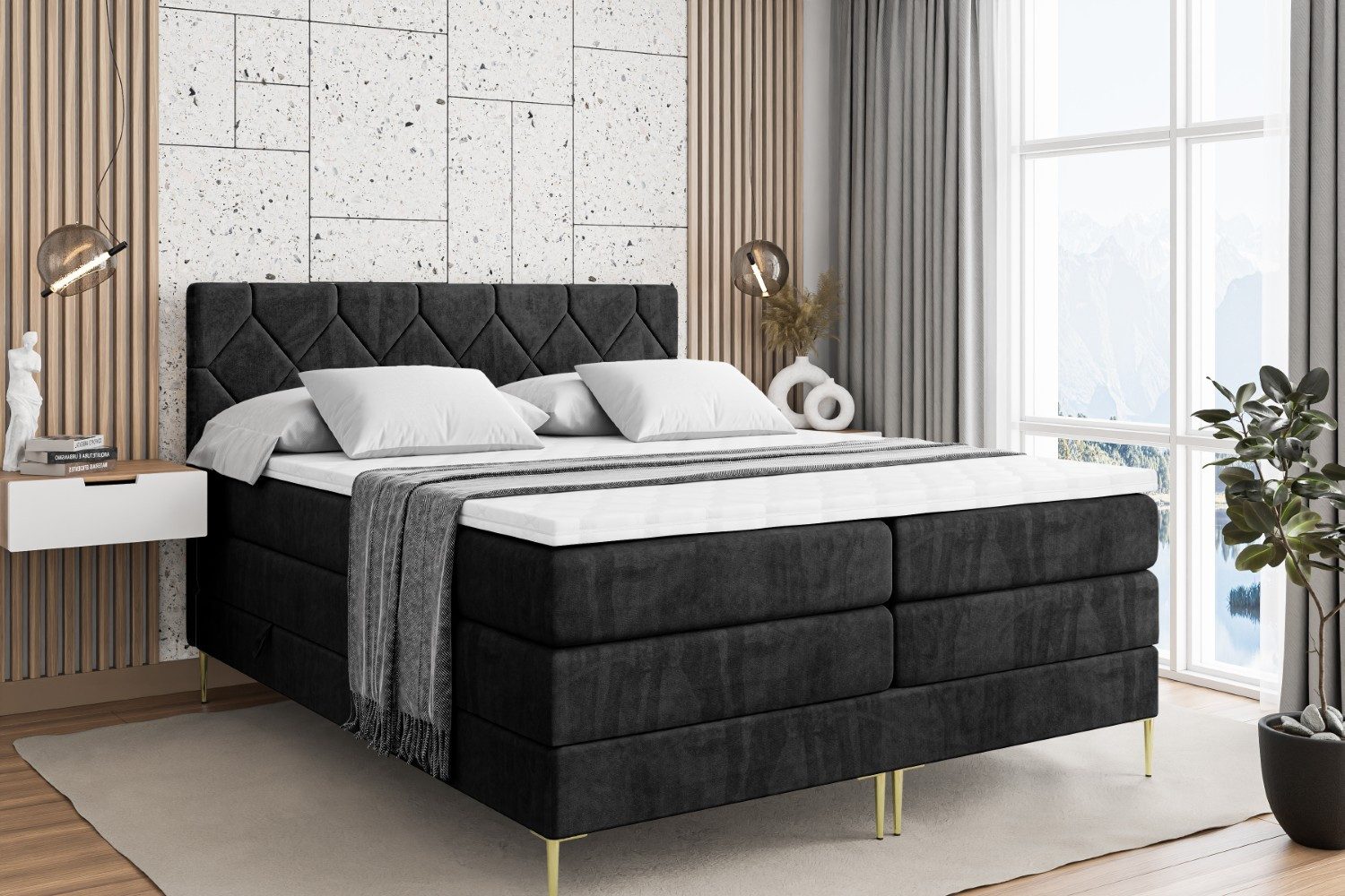 ALTDECOR Boxspringbett CATOR-F KING (Multipocket-Matratze H4, günstig online kaufen