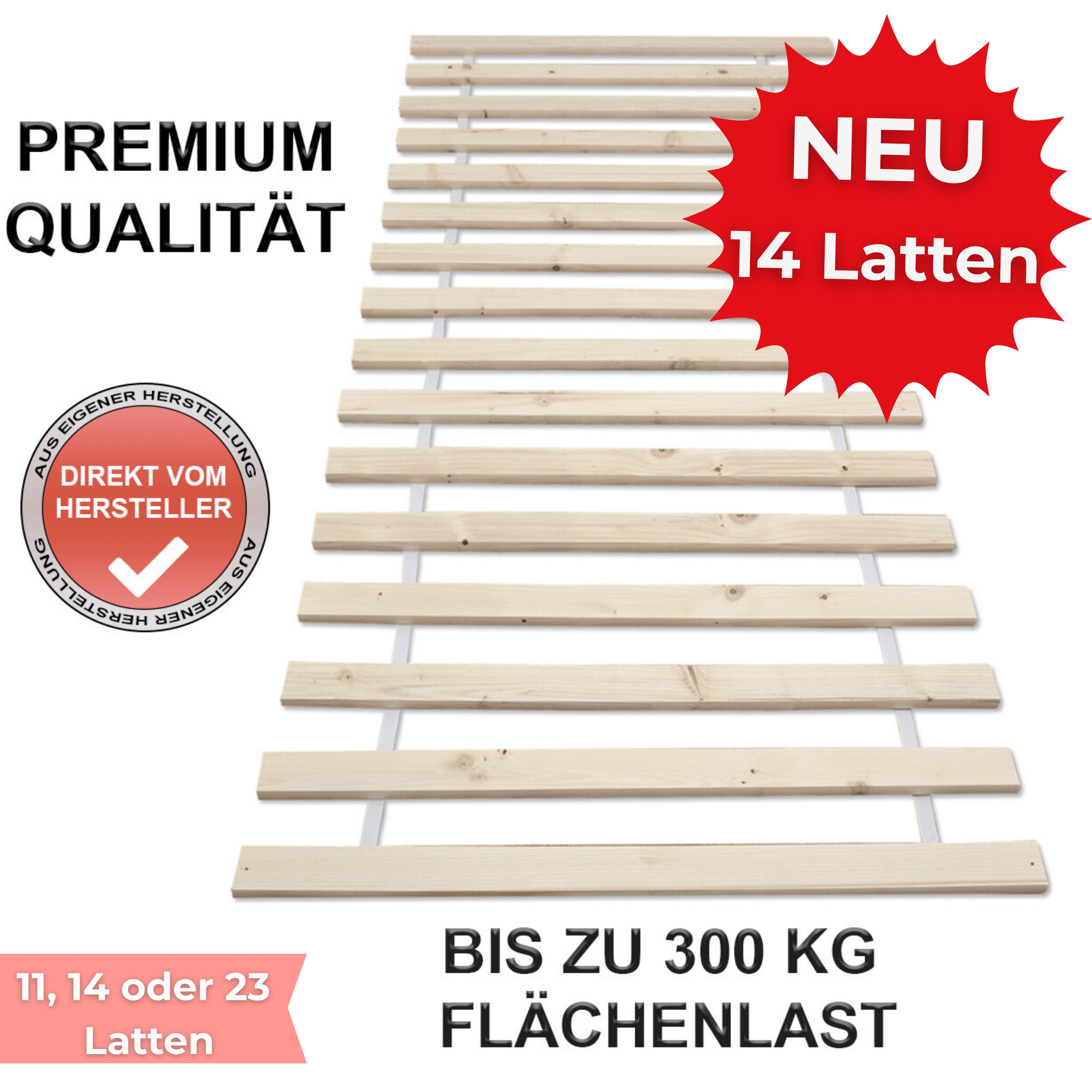 Lattenrost Rolllattenrost 80 x 200 cm 23 Latten (Premium B), HELO24