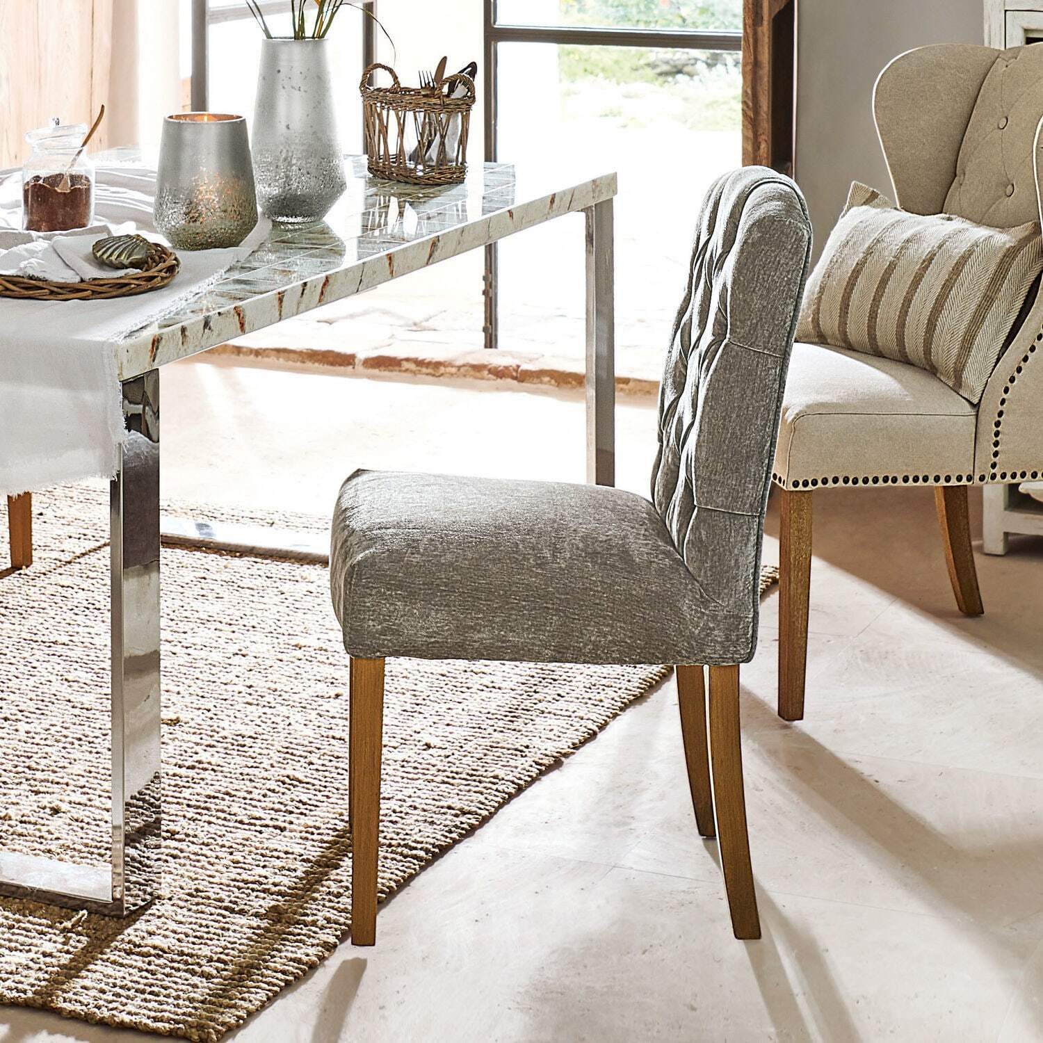 Mirabeau Esszimmerstuhl Stuhl Fulden grau