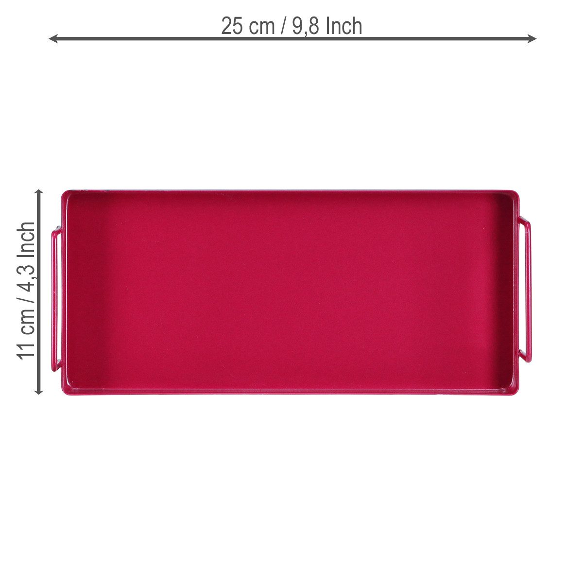 Florists Products Dekotablett Elegantes Serviertablett aus Metall mit dekorativem Design für
