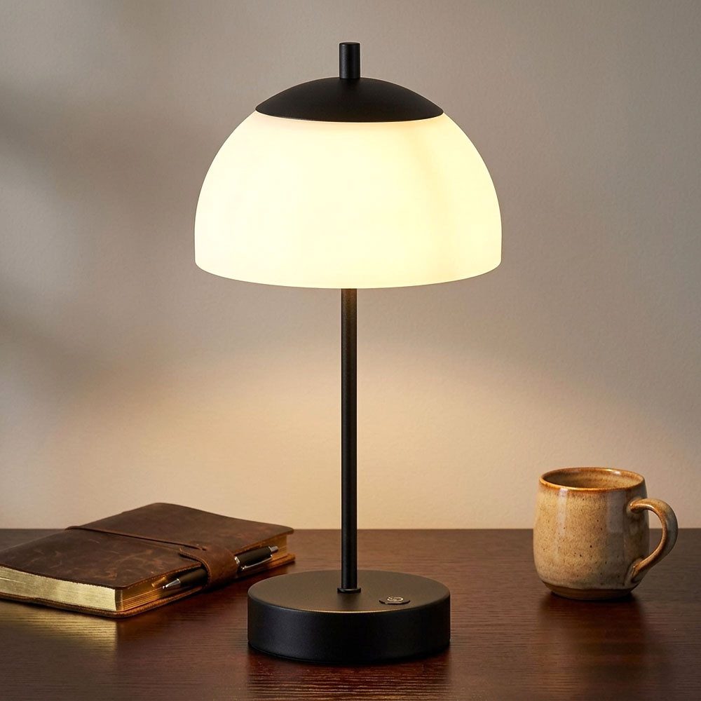 FISCHER & HONSEL LED Tischleuchte, LED-Leuchtmittel fest verbaut, Farbwechsel, Neutralweiß, Kaltweiß, Warmweiß, Tageslichtweiß, Tischlampe LED Nachttischlampe Schreibtischlampe Touchdimmer H 35 cm