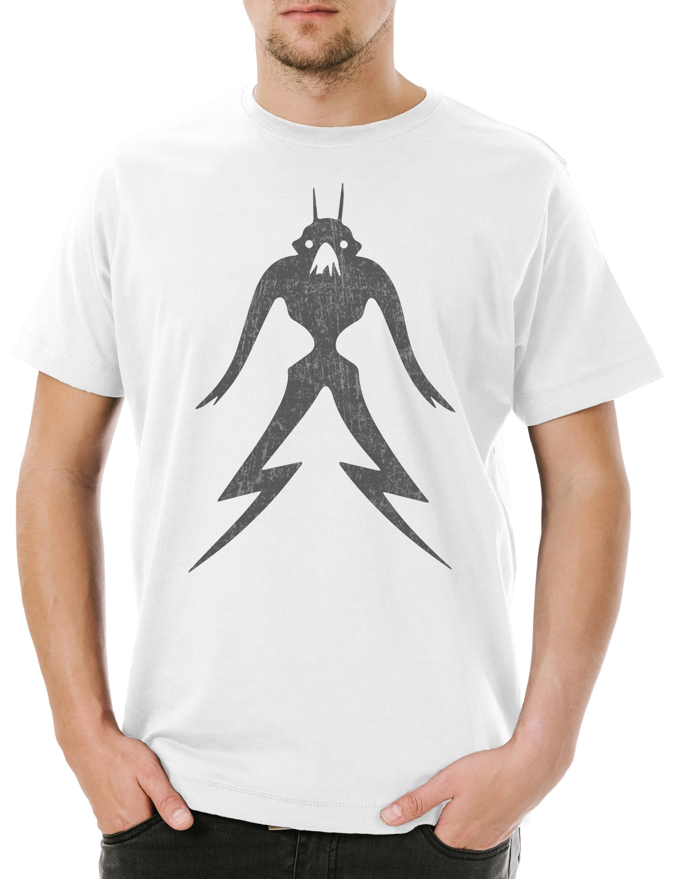 Print-Shirt District Logo Herren T-Shirt Section Distrikt Symbol Sign Alien 9