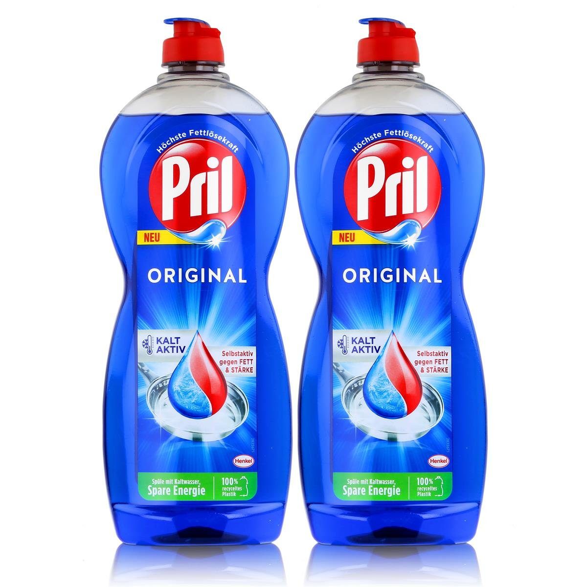 PRIL Pril Spülmittel - Geschirrspülmittel Pack) Fettlösekraft Original 675ml Hohe (2er